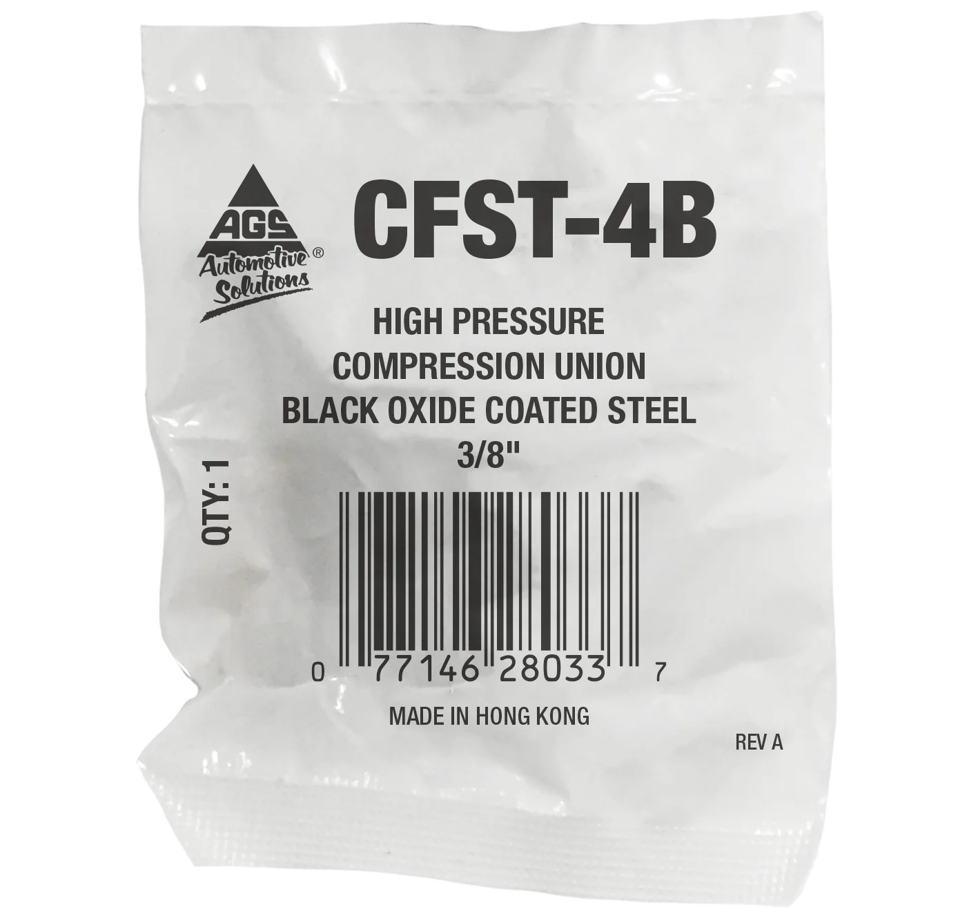 Compression Union High-Pressure Black Oxide Steel 3/8" - Image 2