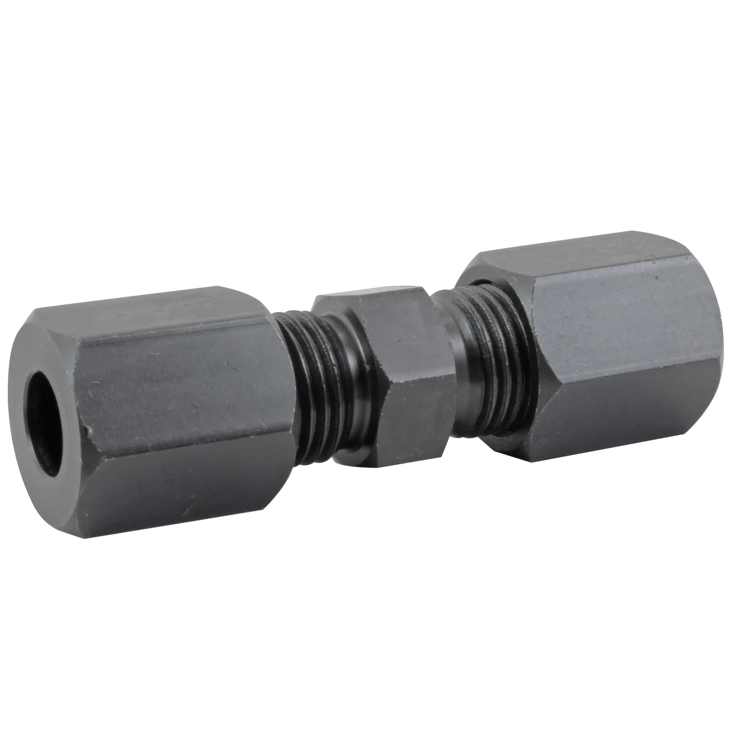 Compression Union High-Pressure Black Oxide Steel 5/16" – Bag of 1