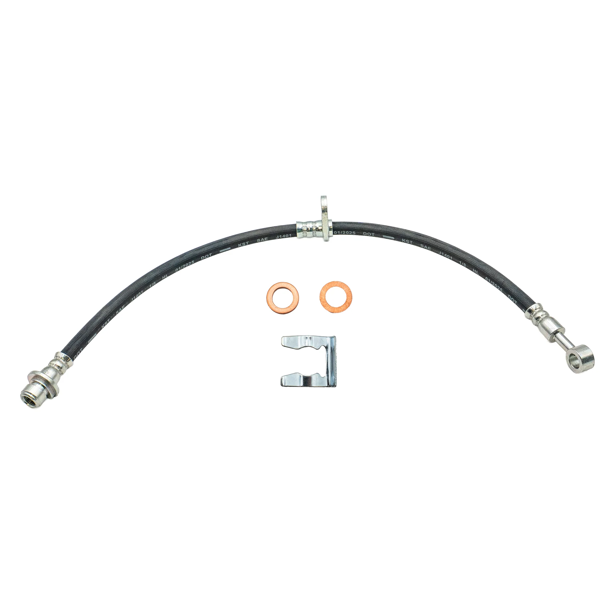 2007-2023 Acura MDX, Acura ZDX +3 More Front Rubber Brake Hose | AGS-KT40994 - Image 2