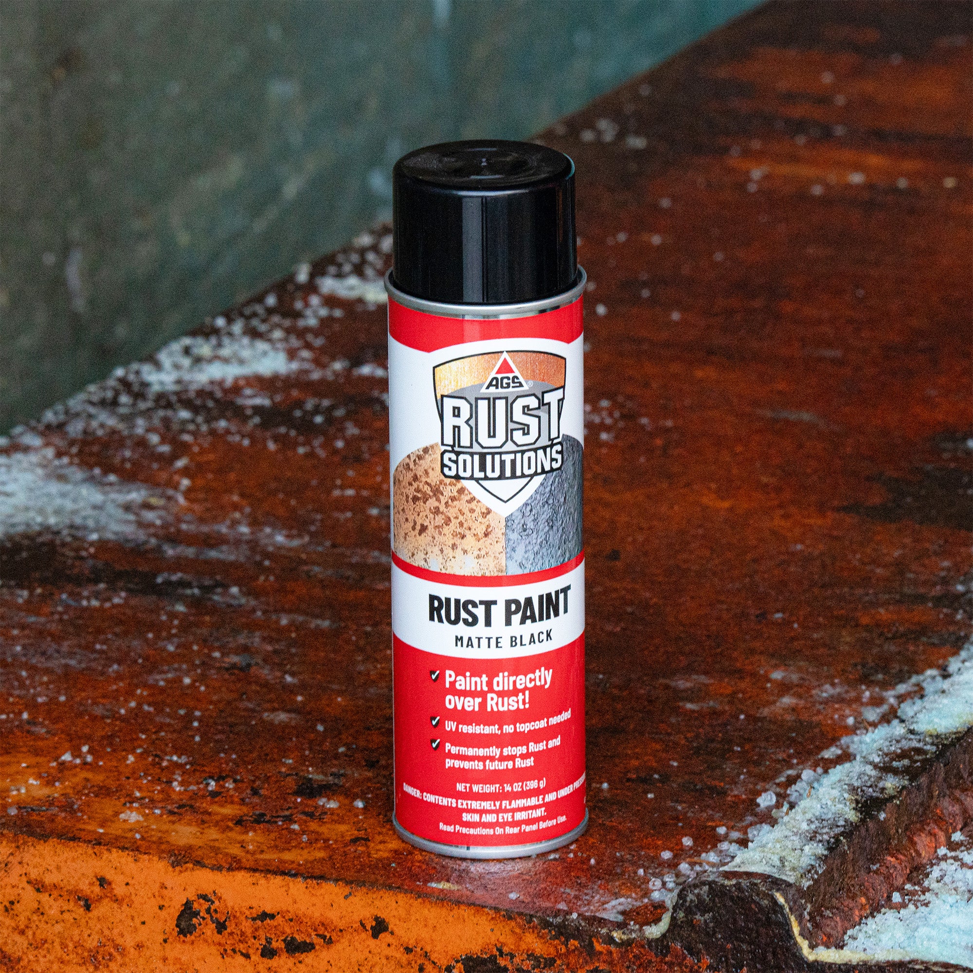 Matte Black Rust Paint Aerosol 14oz. - Image 4