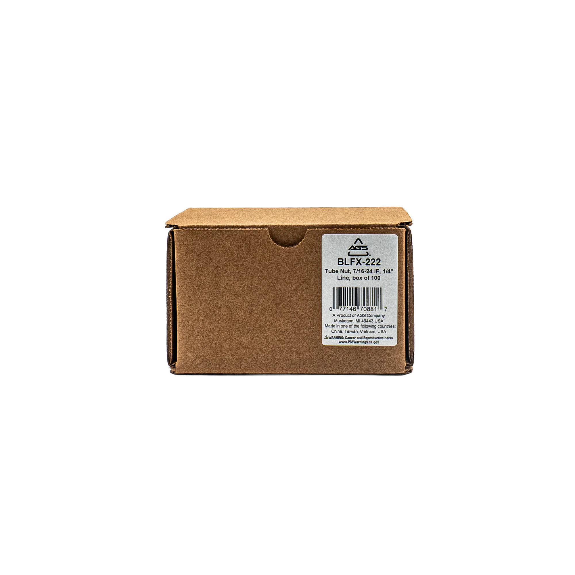 Black Oxide Tube Nut, 7/16-24 INV, 1/4" Line - Image 8