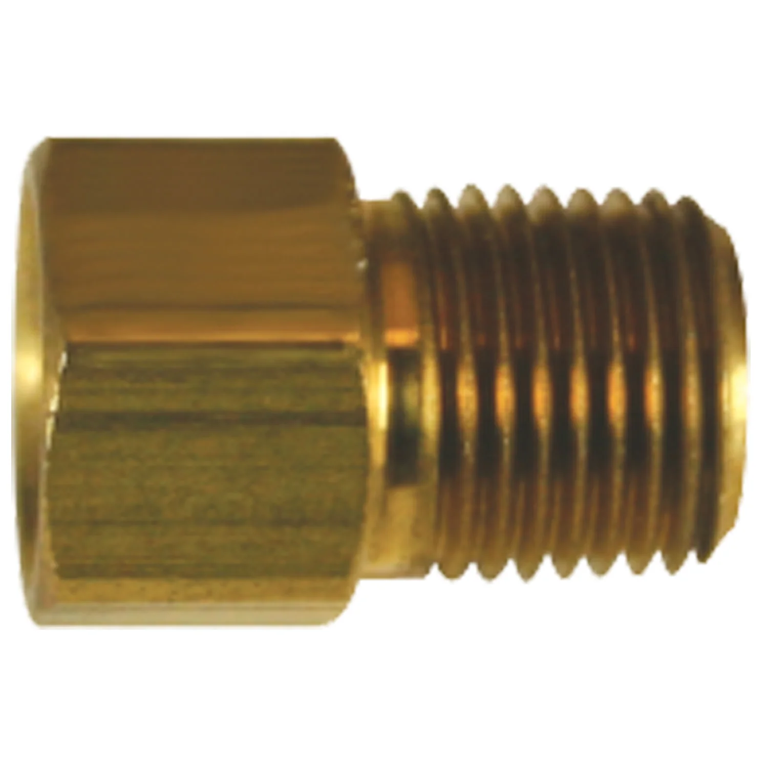 Brass Brake Line Connector F(3/8-24 I) to M(1/8-27 NPTF)