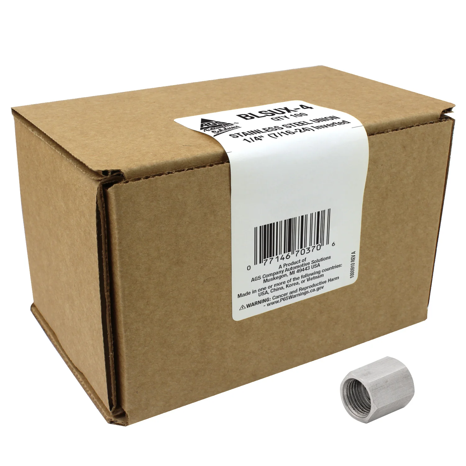 Union, Stainless Steel, 1/4" (7/16-24 I) - Image 3