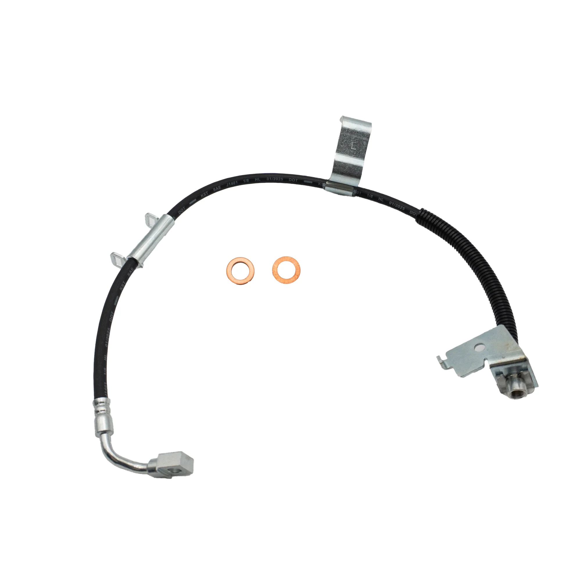 1999-2009 Multi-Vehicle Application Front Left Rubber Brake Hose | AGS-KT70442 - Image 7