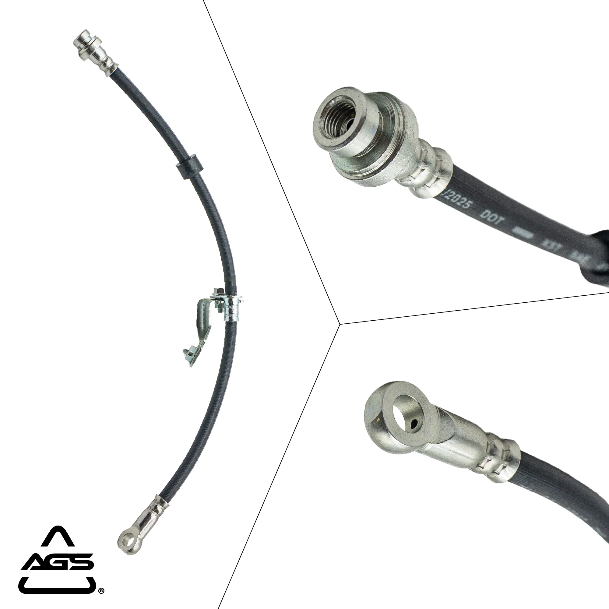 2007-2017 Chrysler 200, Chrysler Sebring +4 More Front Right Rubber Brake Hose | AGS-KT80023