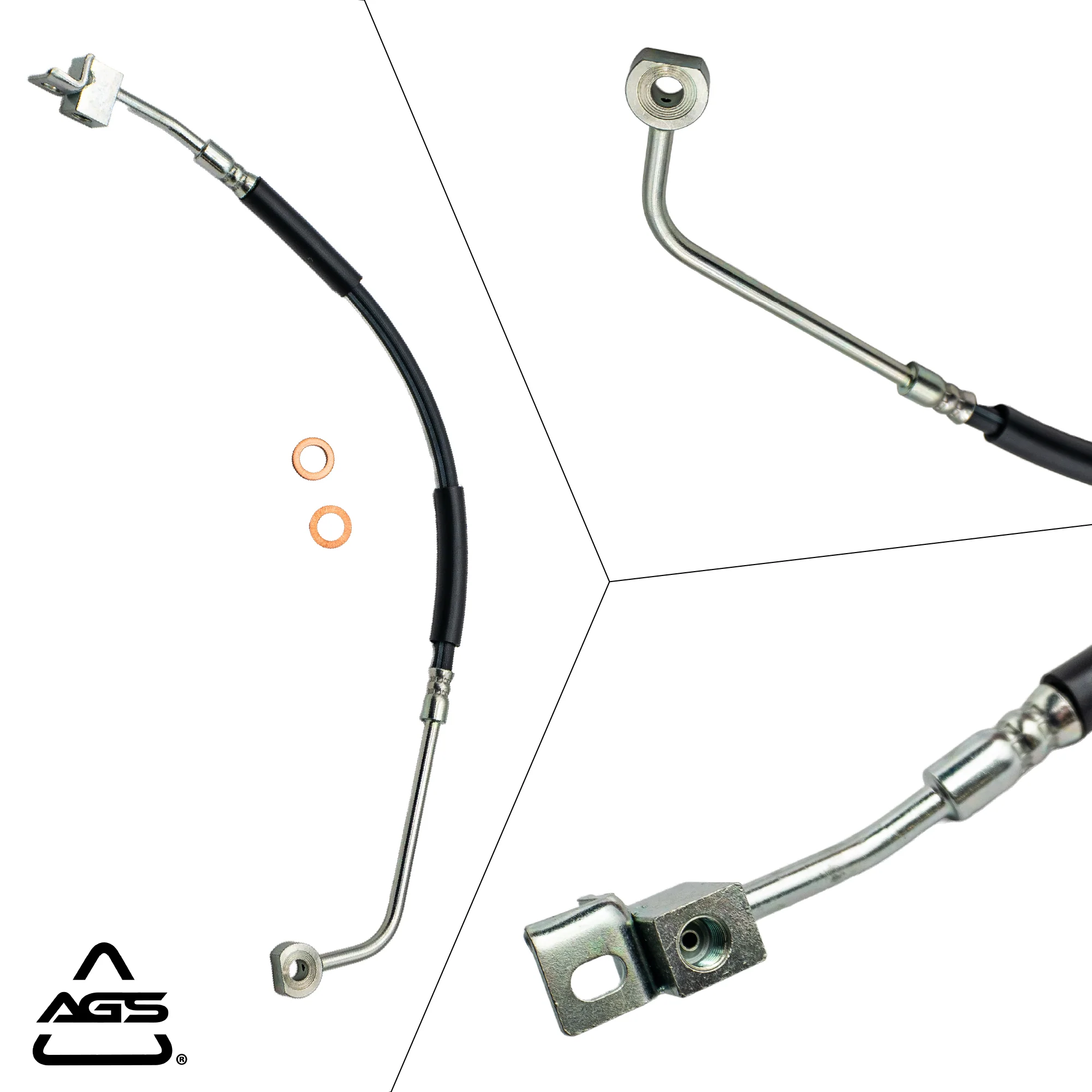 2002-2007 Jeep Liberty Front Left Rubber Brake Hose | AGS-KT80286