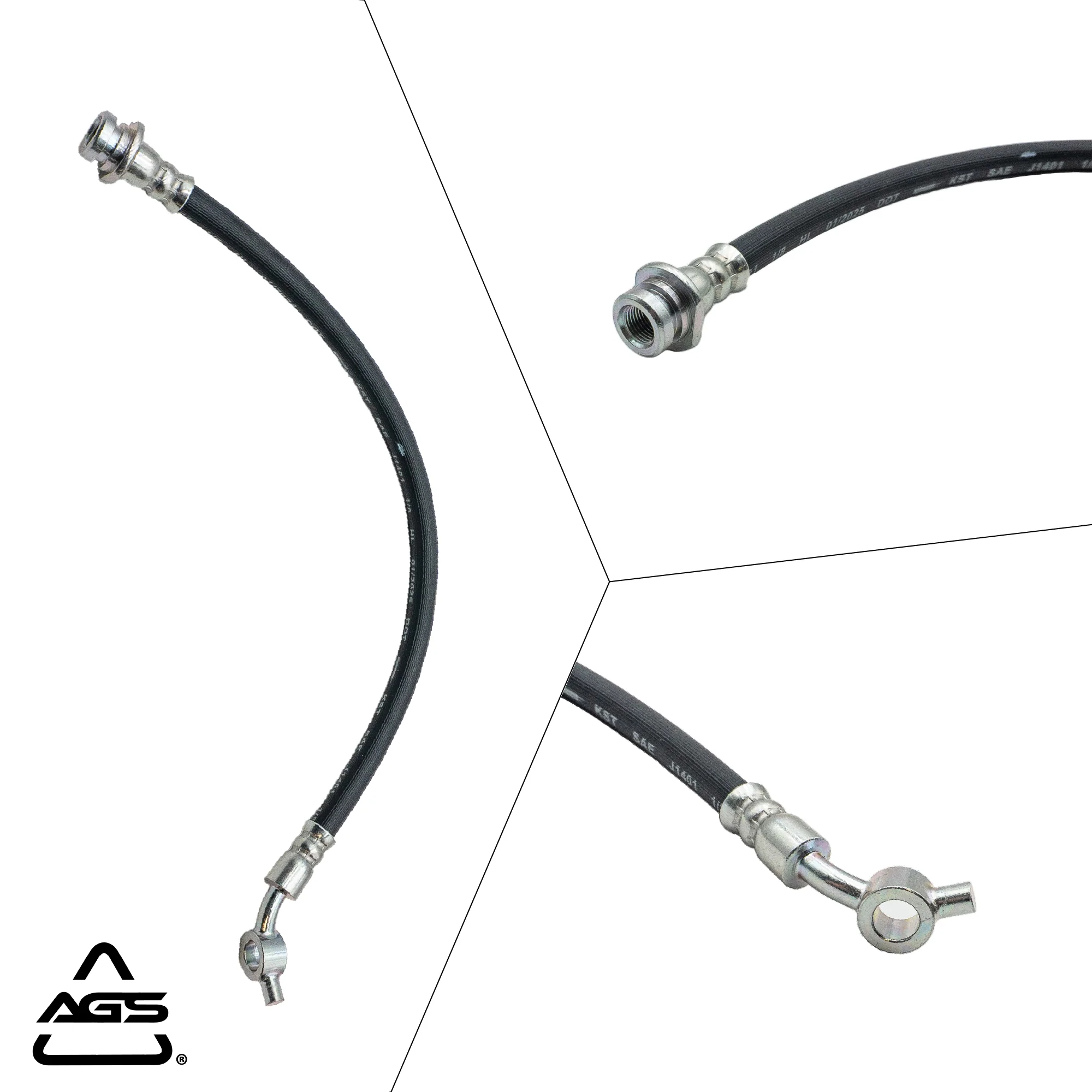 2005-2019 Nissan Frontier, Nissan NP300 +3 More Front Right Rubber Brake Hose | AGS-KT40491
