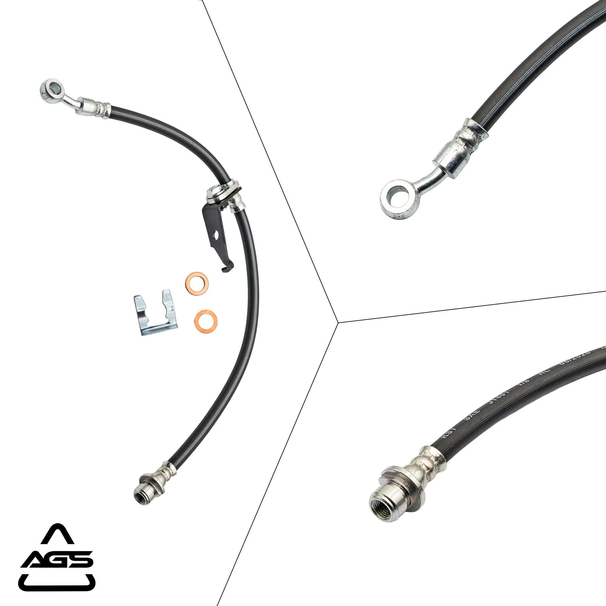 2008-2014 Acura TSX / Honda Accord Front Right Rubber Brake Hose | AGS-KT40829 - Image 6