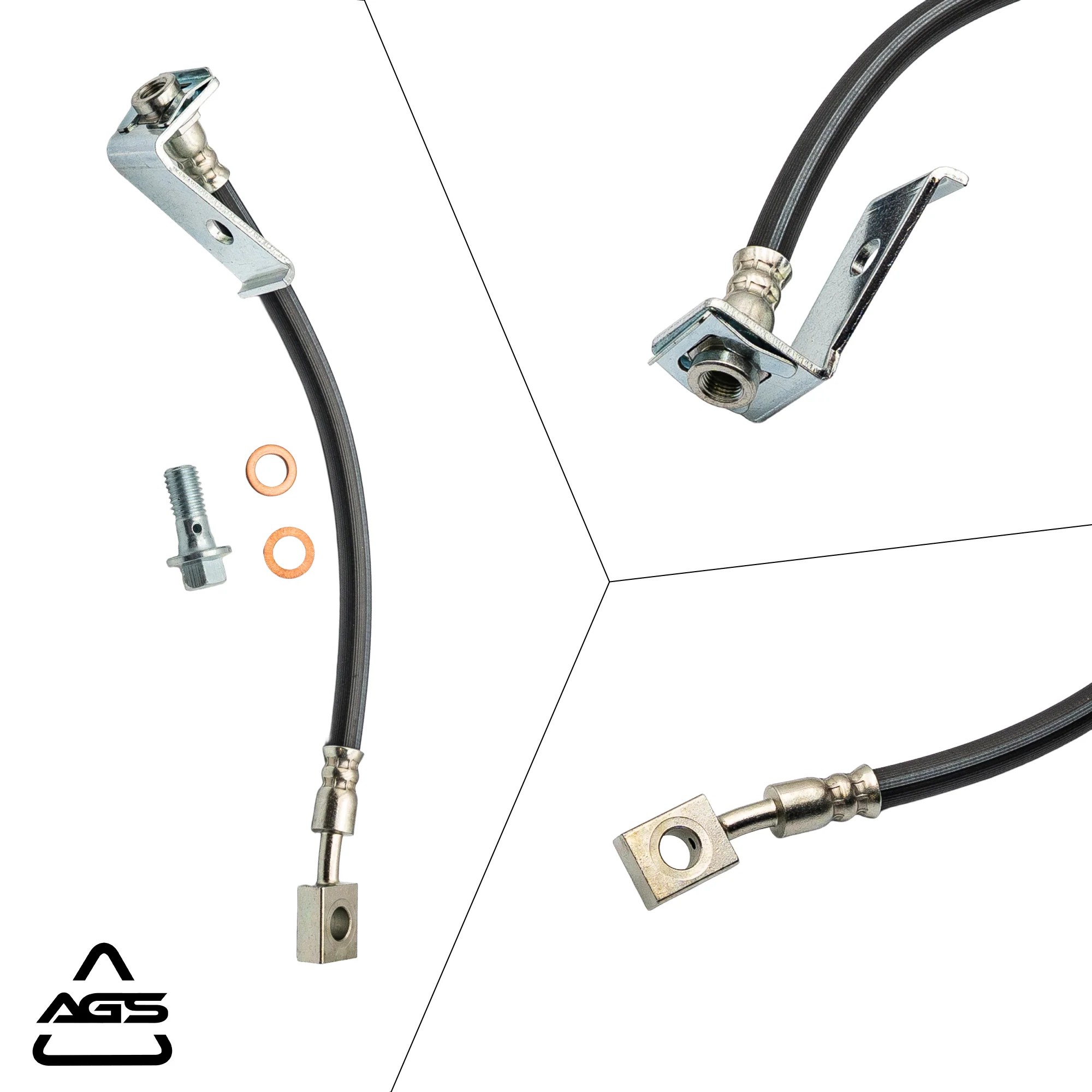 2000-2006 Multi-Vehicle Application Rear Right Rubber Brake Hose | AGS-KT70441 - Image 4