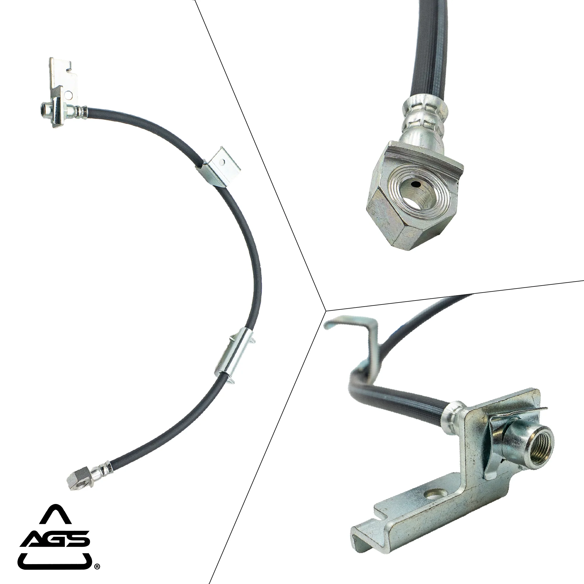 1999-2007 Multi-Vehicle Application Front Right Rubber Brake Hose | AGS-KT70520