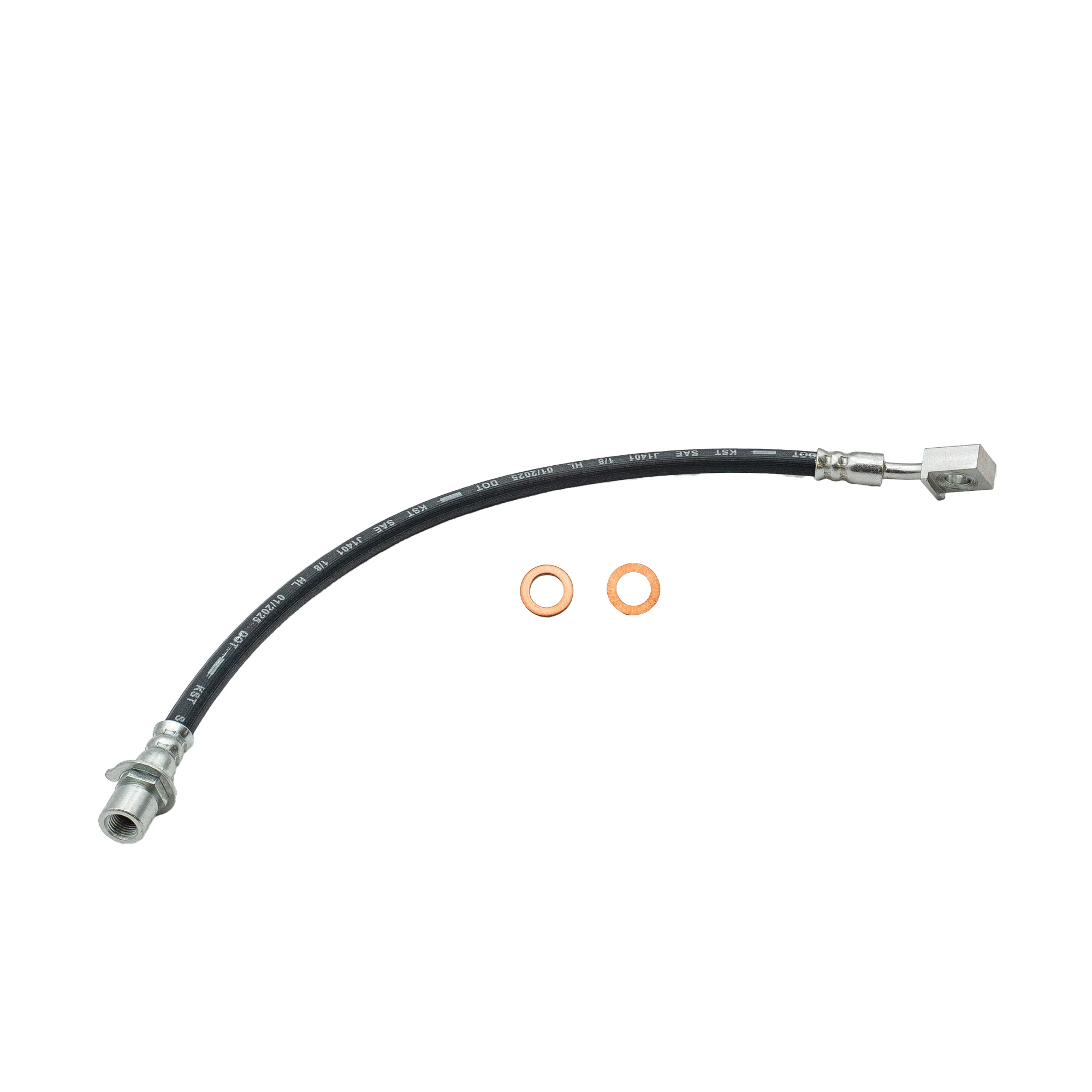 2007-2019 Multi-Vehicle Application Rear Right Rubber Brake Hose | AGS-KT70578 - Image 2