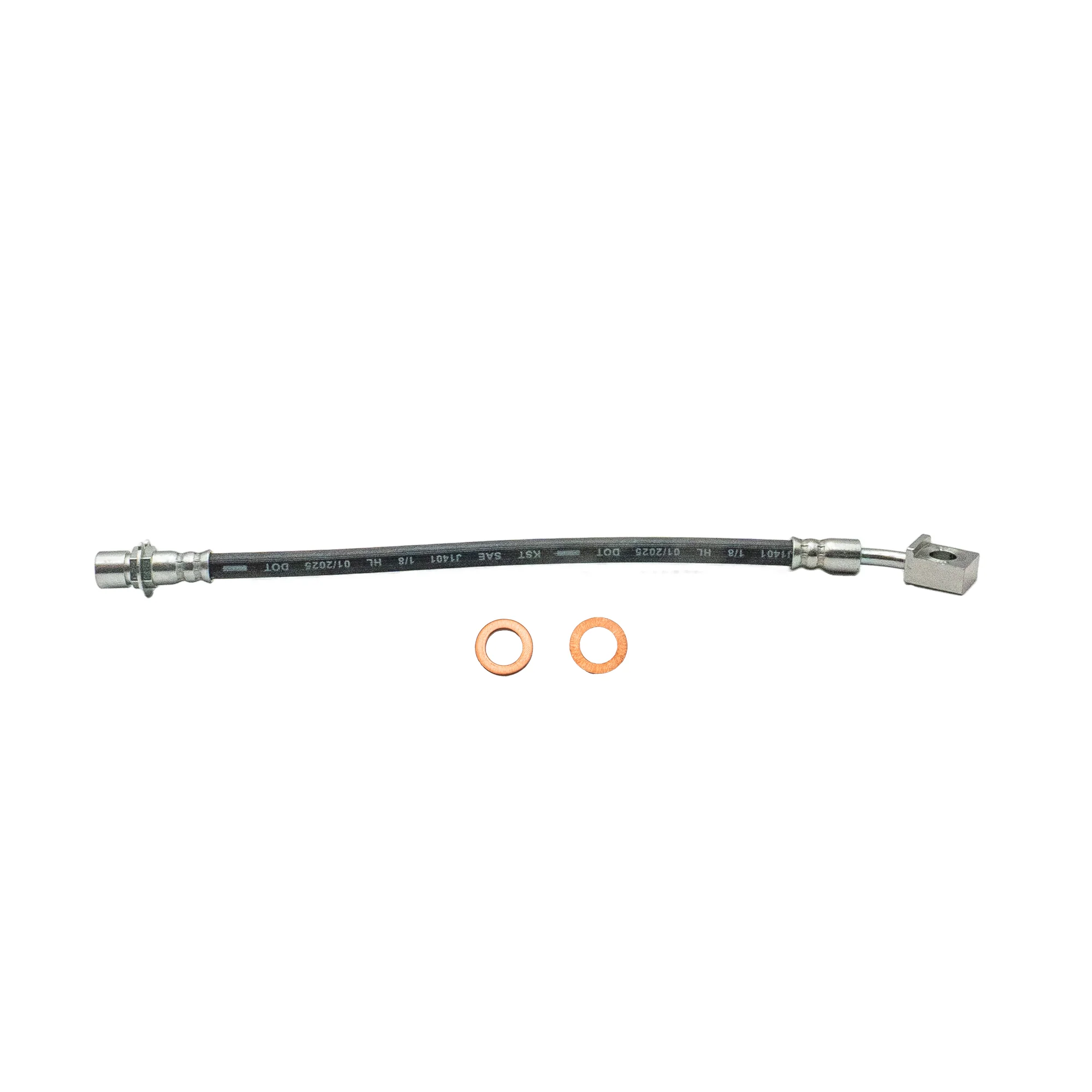 2007-2014 Multi-Vehicle Application Rear Left Rubber Brake Hose | AGS-KT70176 - Image 2
