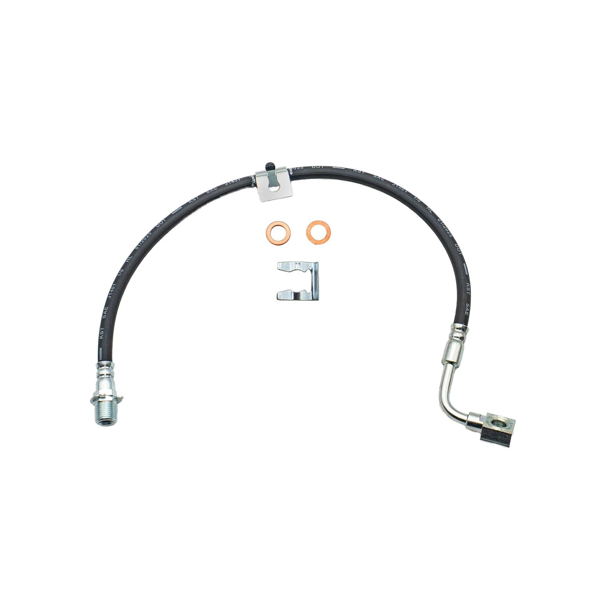 1979-1991 Multi-Vehicle Application Front Left Rubber Brake Hose | AGS-KT70243 - Image 2