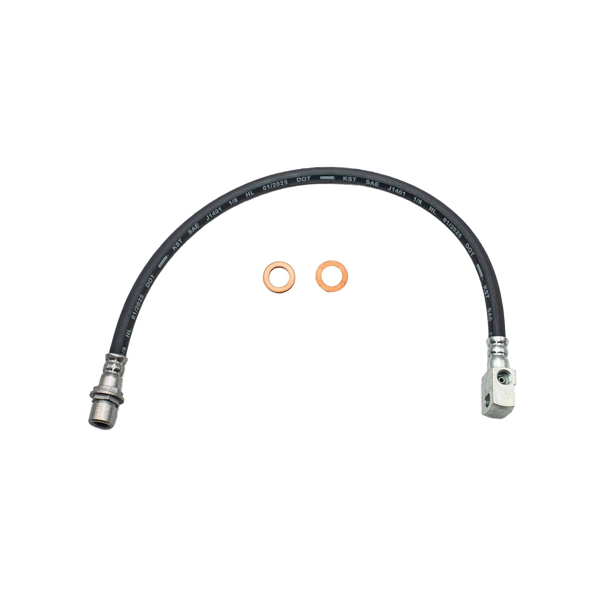 1991-2005 Multi-Vehicle Application Rear Center Rubber Brake Hose | AGS-KT70428 - Image 2