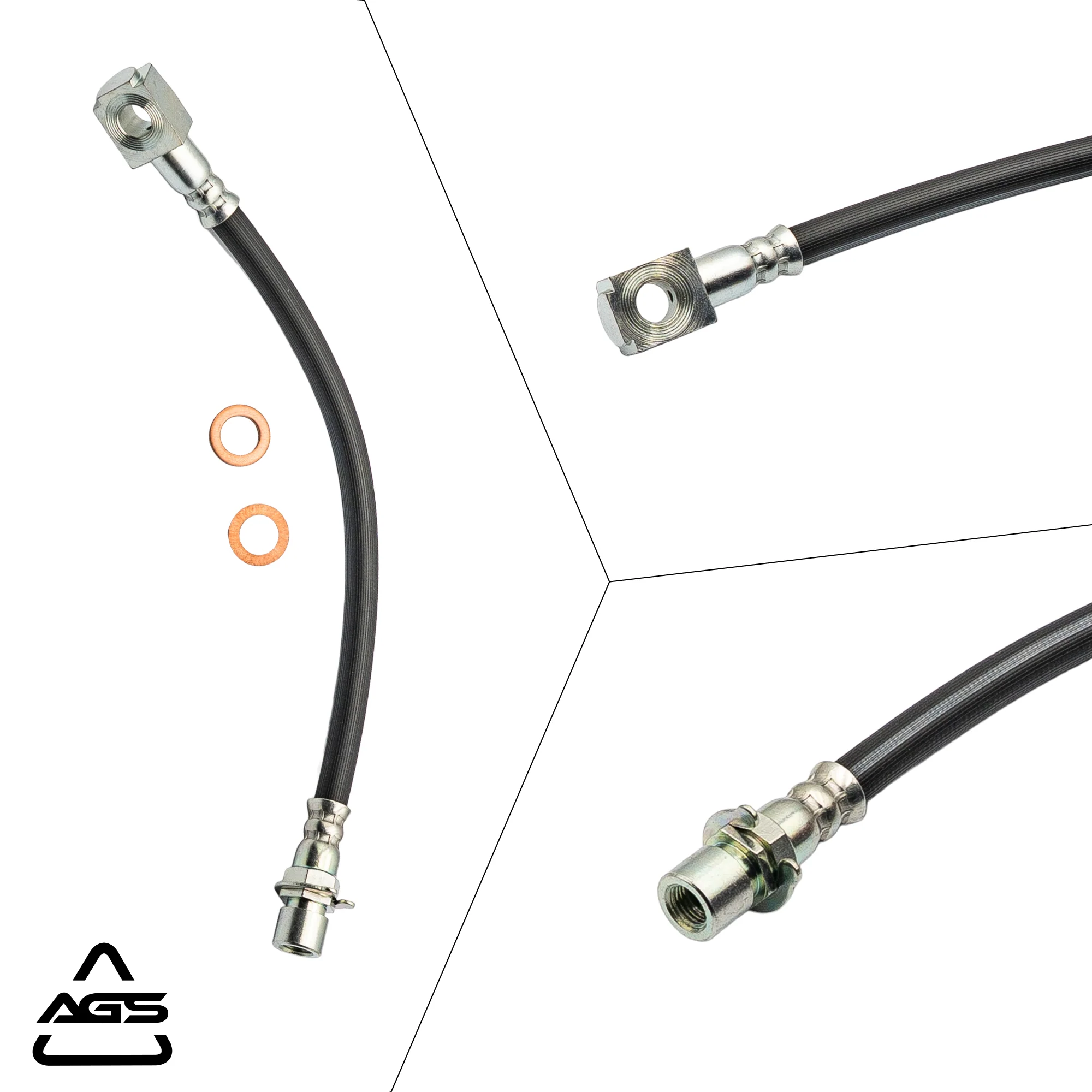 1997-2005 Chevrolet Blazer, Chevrolet S10 +3 More Rear Rubber Brake Hose | AGS-KT70313 - Image 4