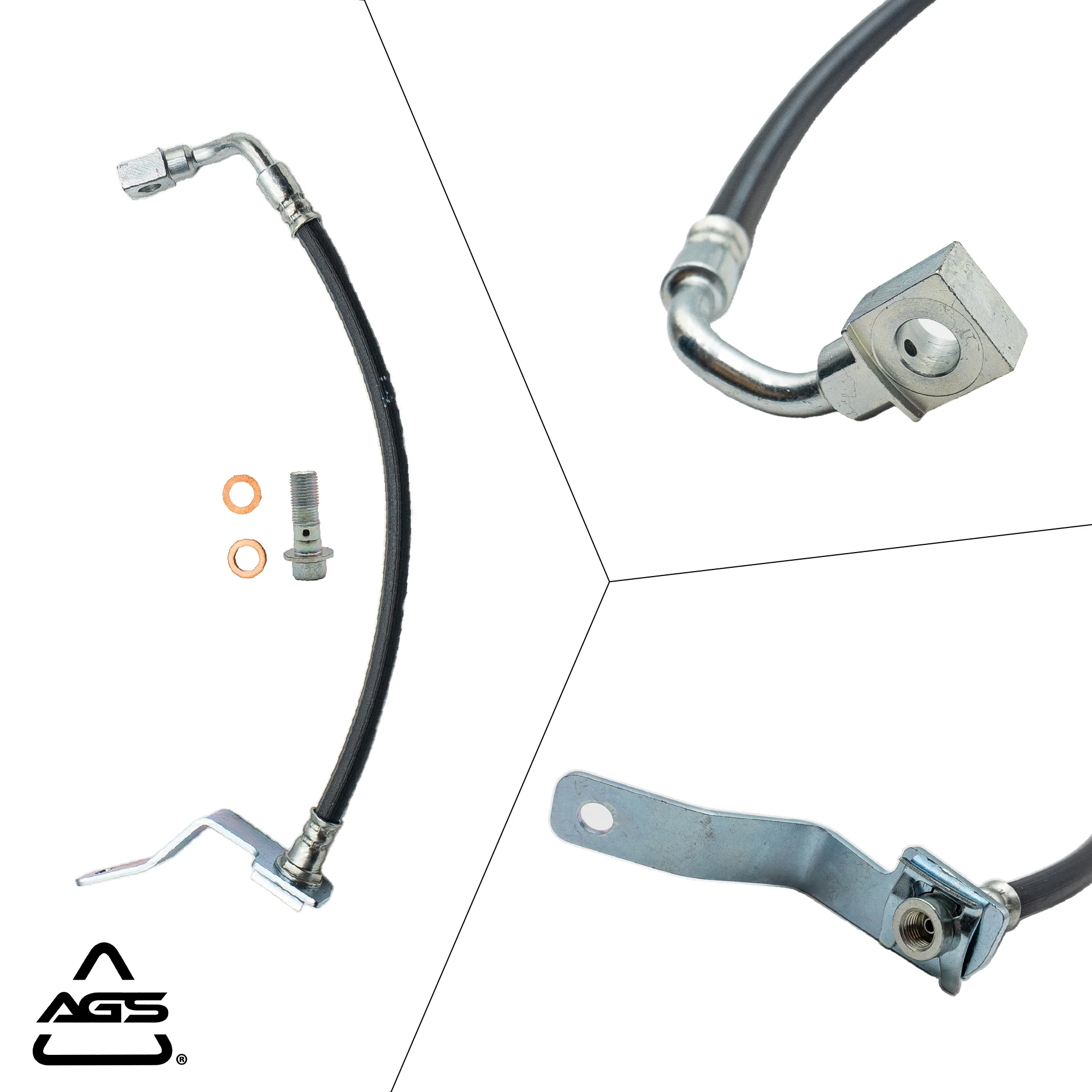 1999-2007 Chevrolet Silverado 1500, Chevrolet Silverado 1500 Classic +4 More Rear Right Rubber Brake Hose | AGS-KT70648