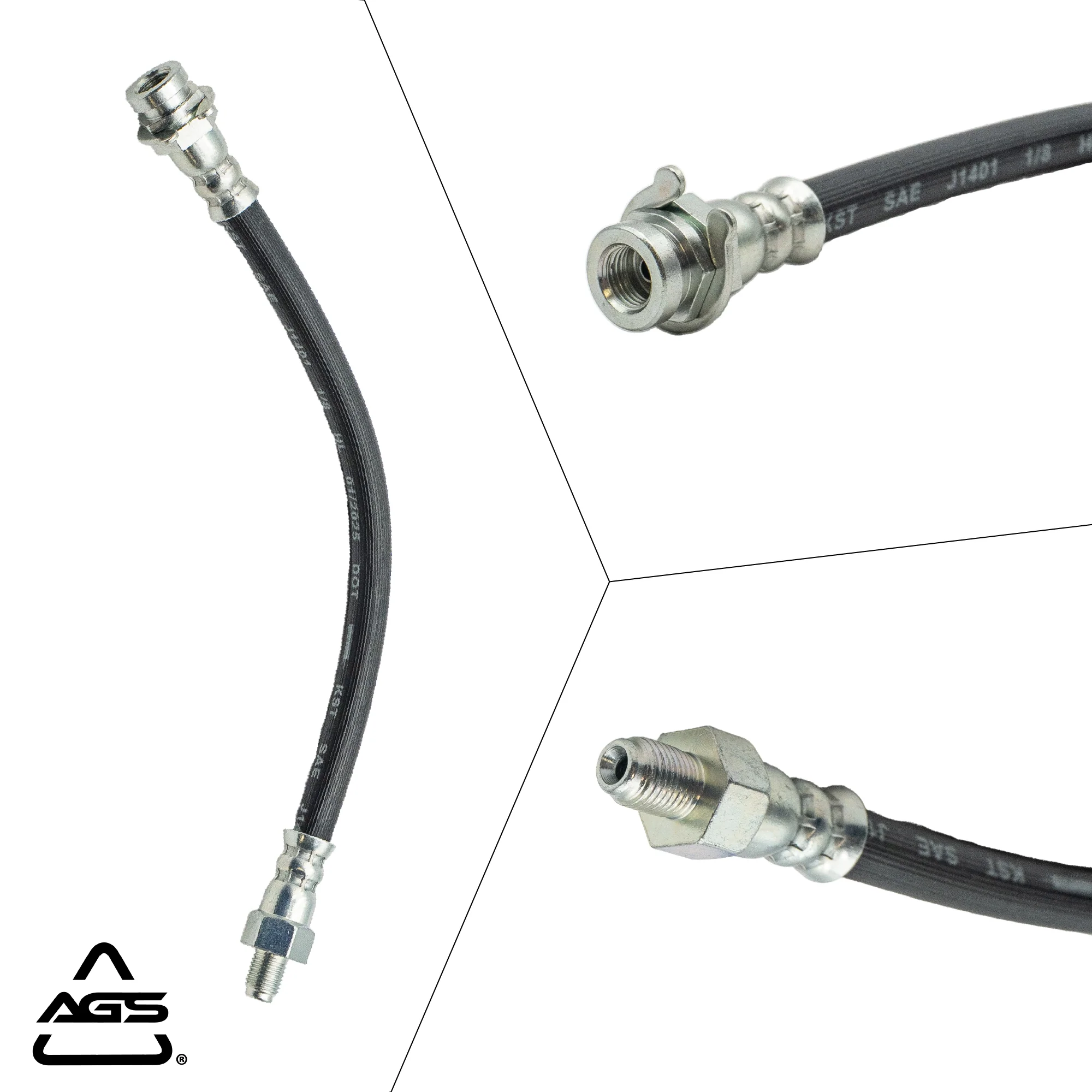 1963-1982 Chevrolet Corvette Rear Rubber Brake Hose | AGS-KT70710