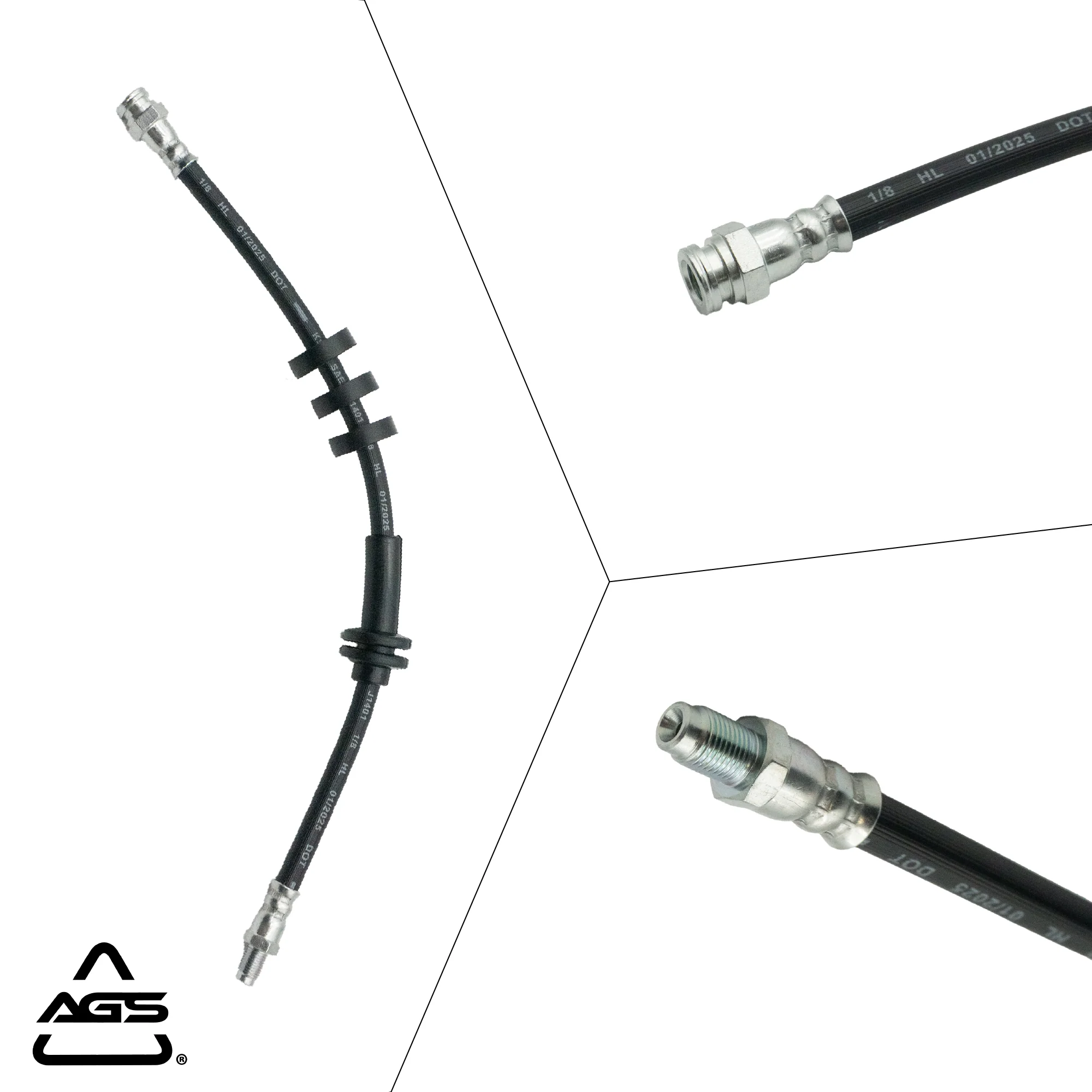 2013-2017 Chrysler 200 / Dodge Dart Front Rubber Brake Hose | AGS-KT80614