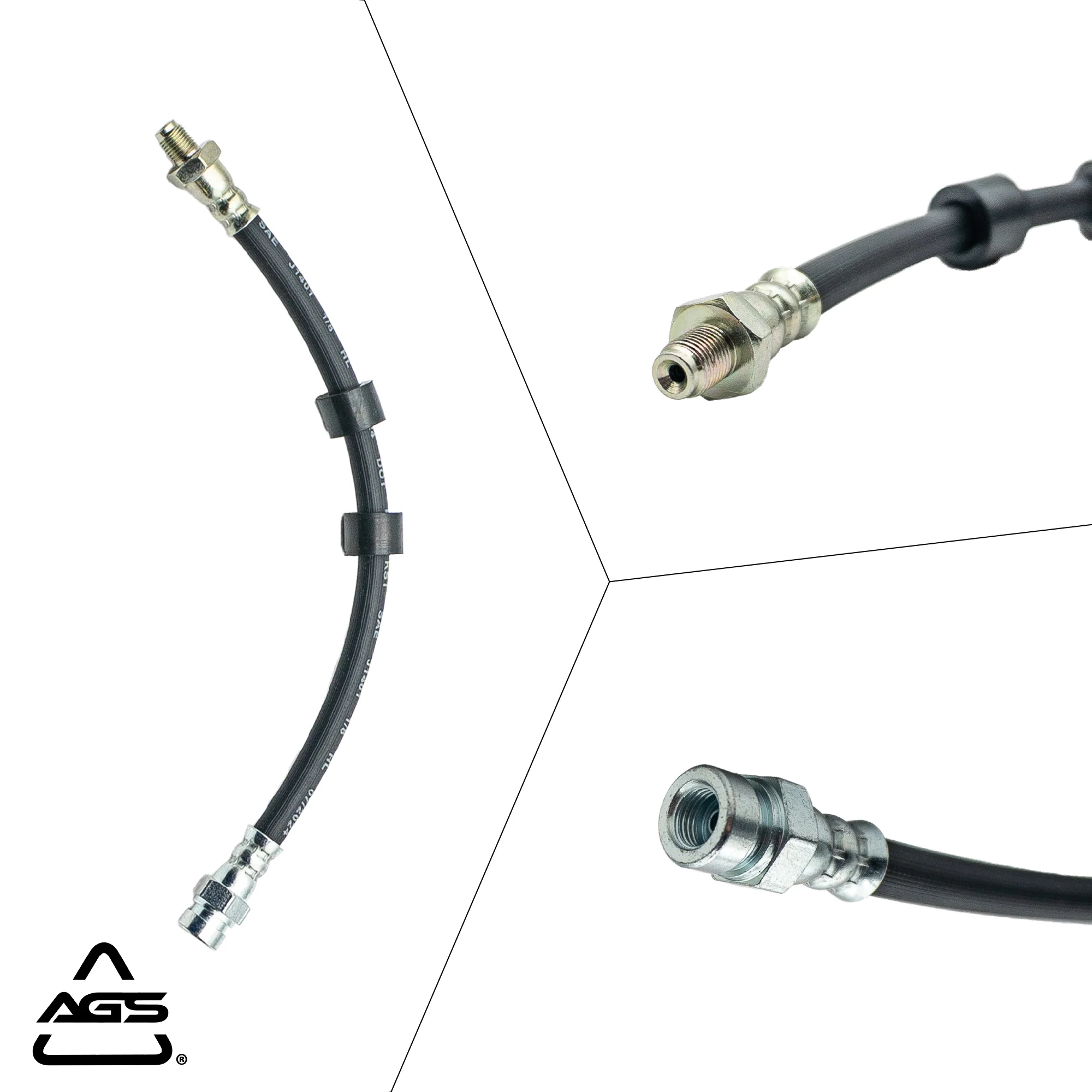 2007-2017 Chrysler 200, Chrysler Sebring +4 More Rear Rubber Brake Hose | AGS-KT80340