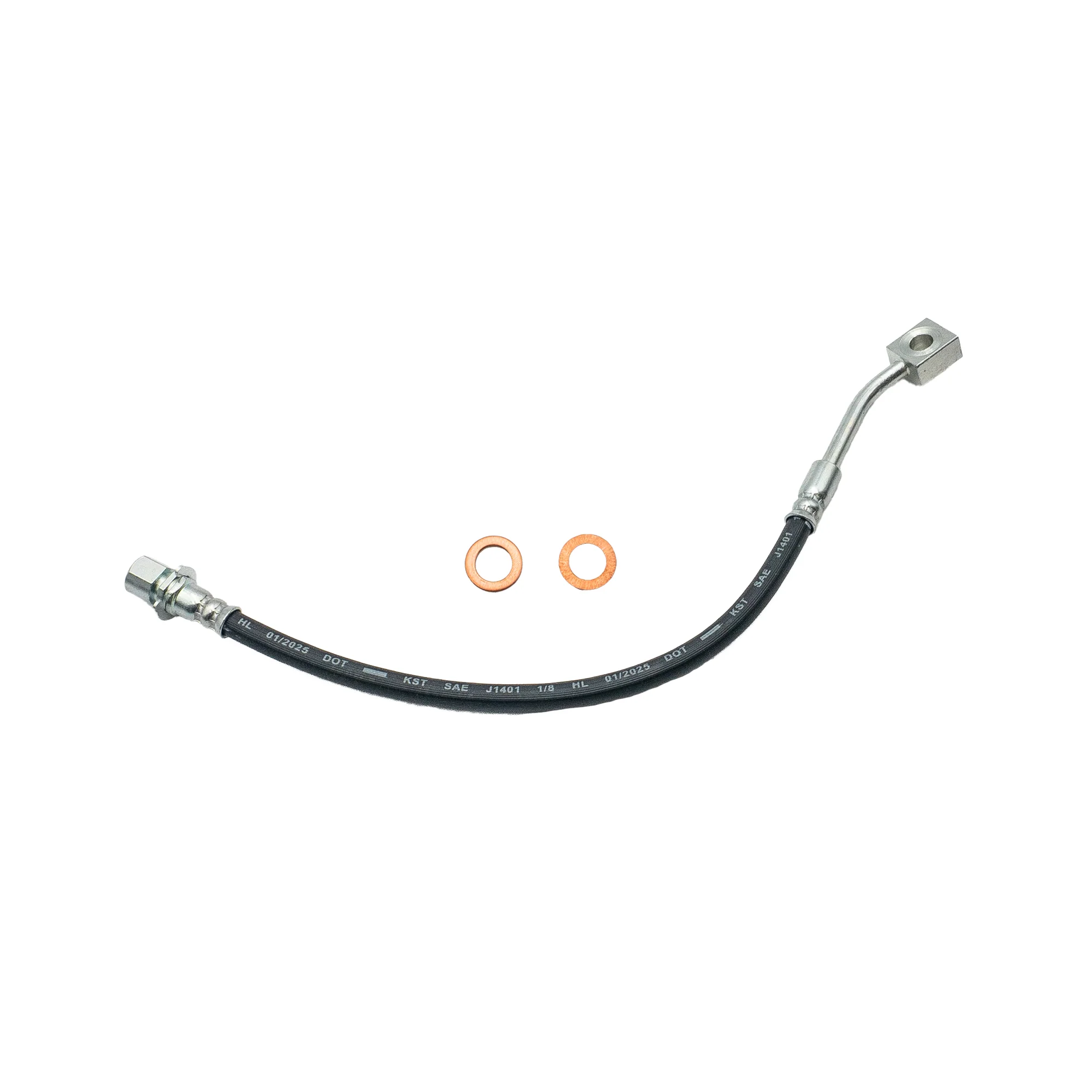2005-2012 Dodge Dakota, Mitsubishi Raider +1 More Front Rubber Brake Hose | AGS-KT80310 - Image 2