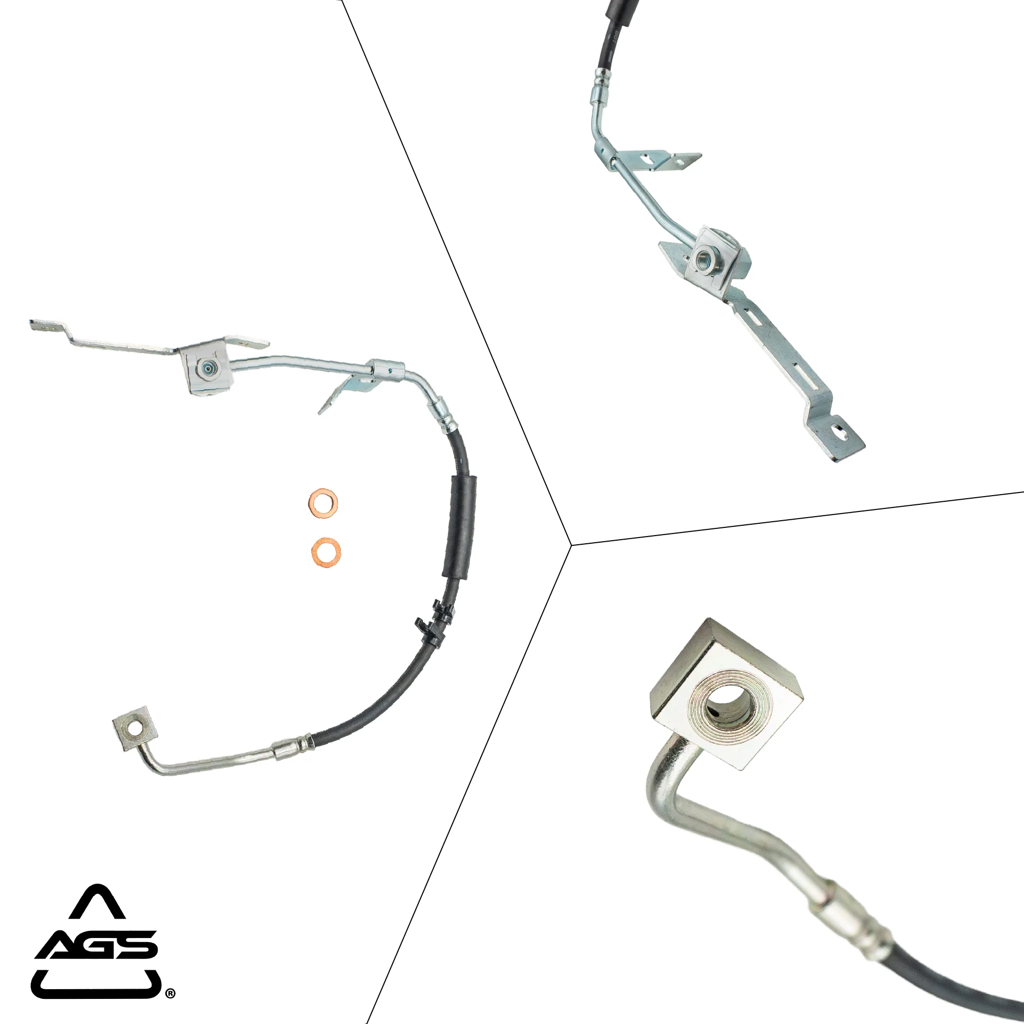 2004-2005 Dodge Ram 1500 Front Left Rubber Brake Hose | AGS-KT80364