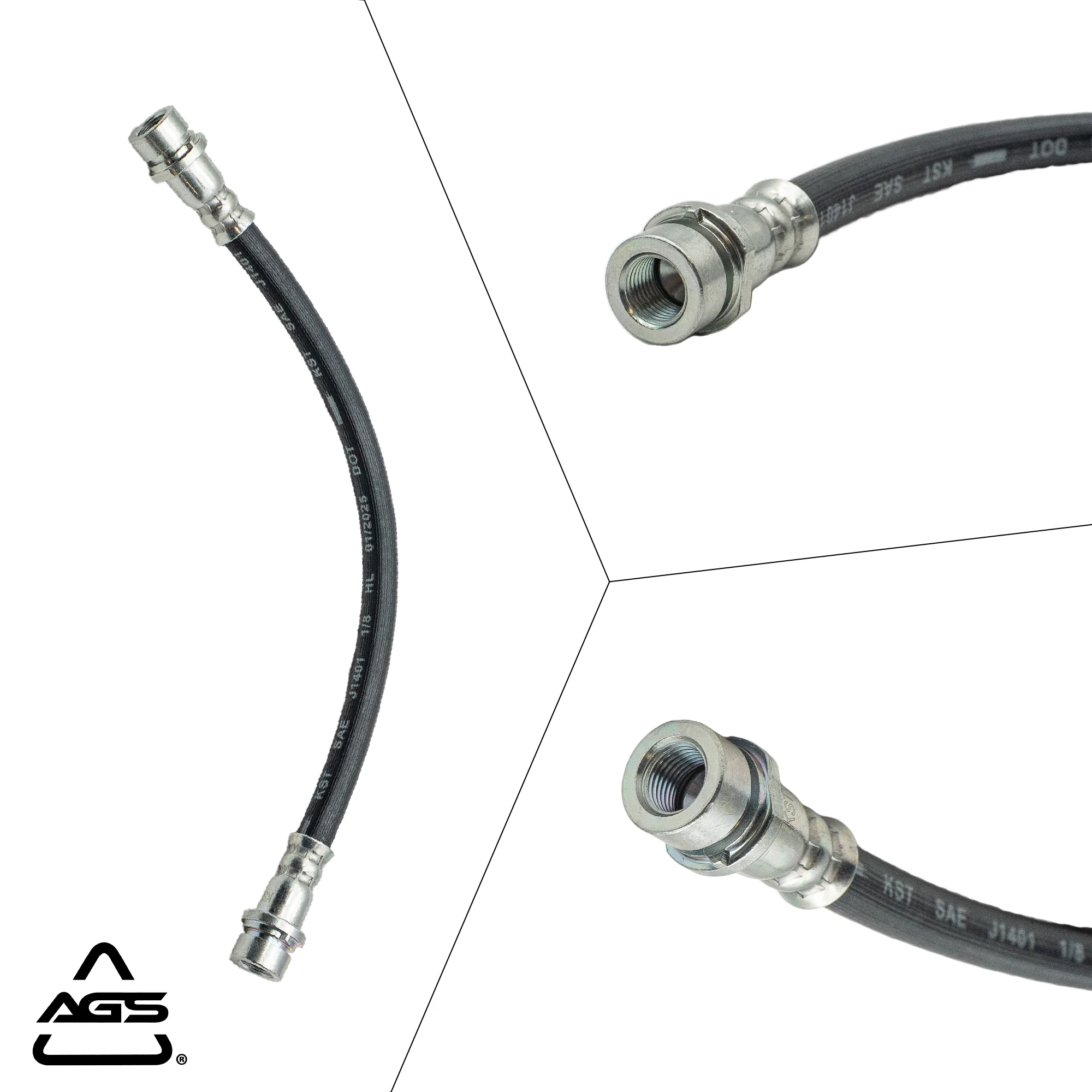 2001-2007 Ford Escape, Mazda Tribute +1 More Rear Right Rubber Brake Hose | AGS-KT60227N