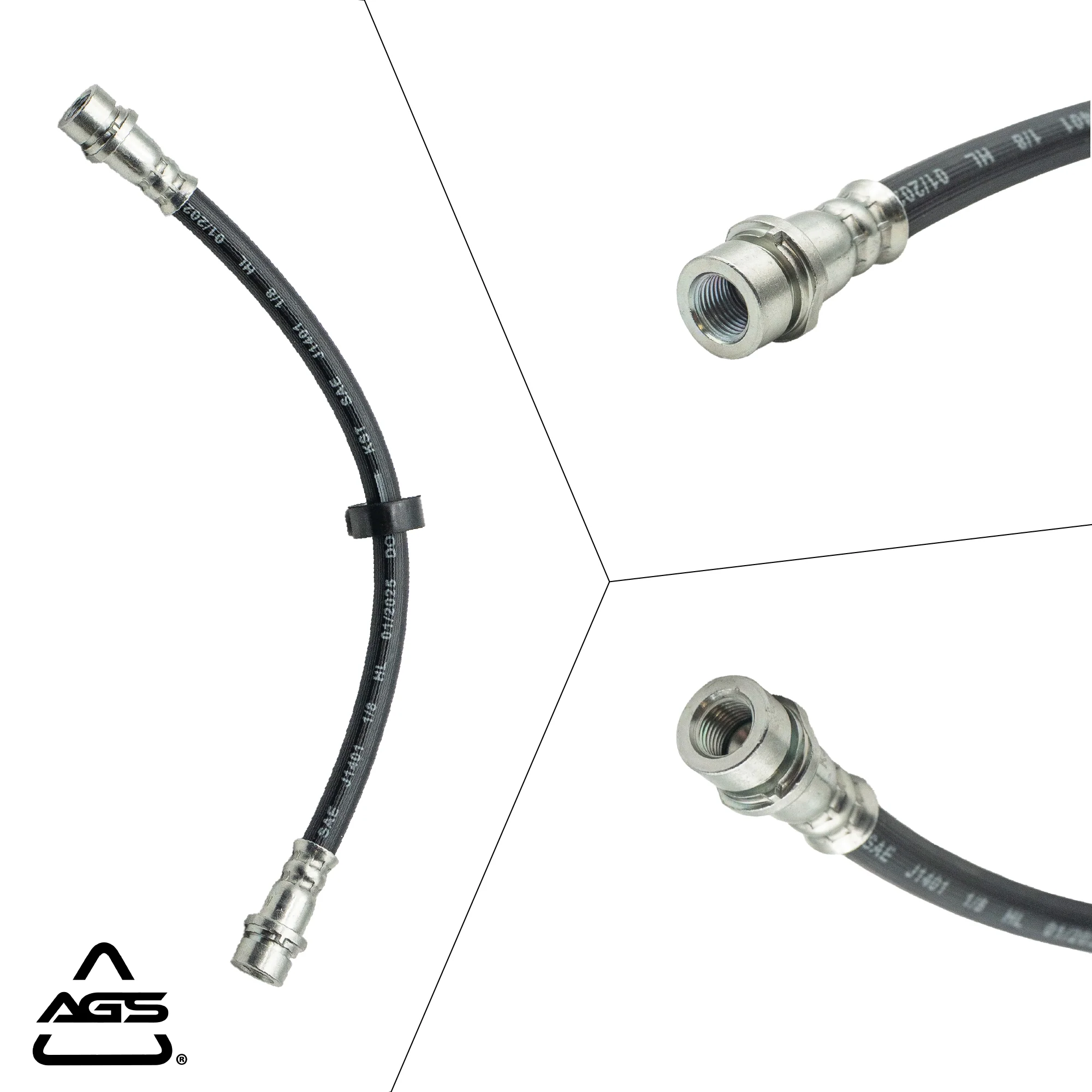 2001-2007 Ford Escape, Mazda Tribute +1 More Rear Left Rubber Brake Hose | AGS-KT60228N