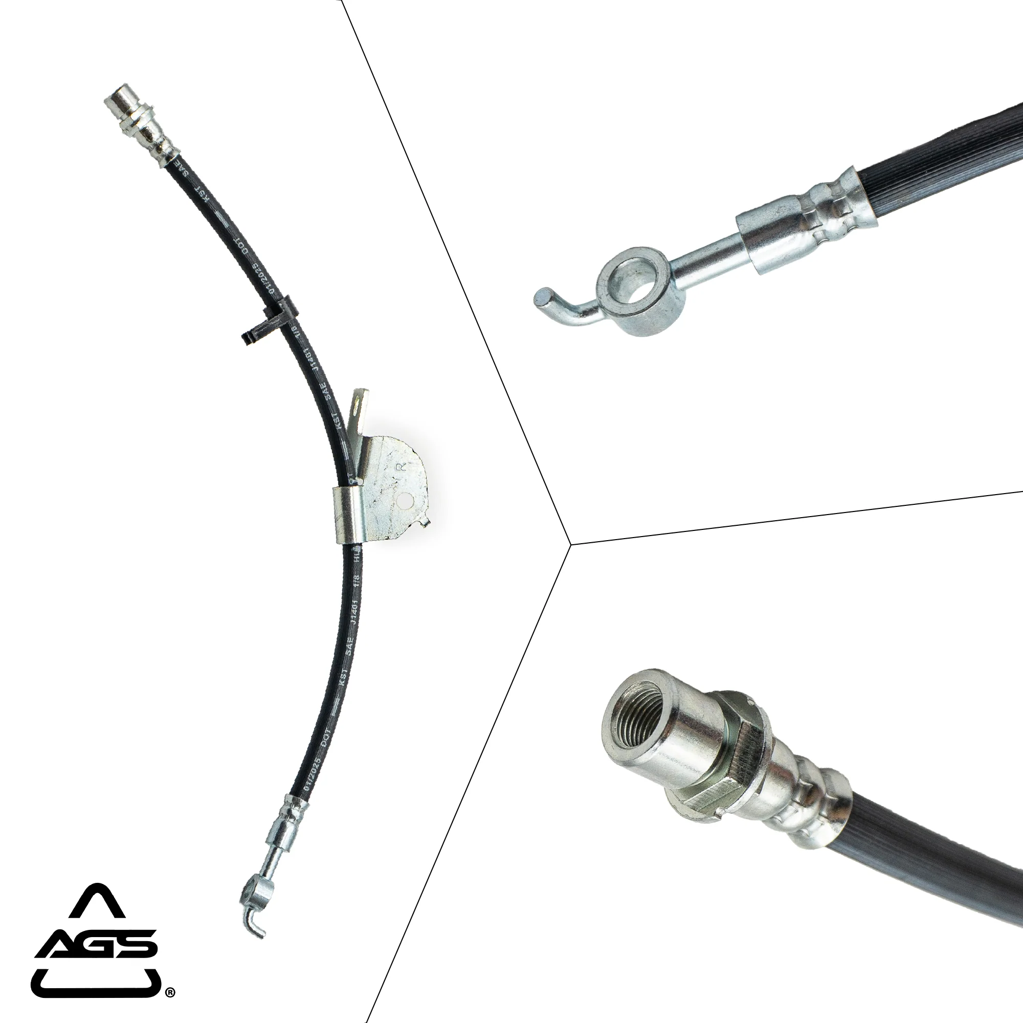 2012-2014 Ford F-150, Ford Lobo +1 More Front Right Rubber Brake Hose | AGS-KT60060N