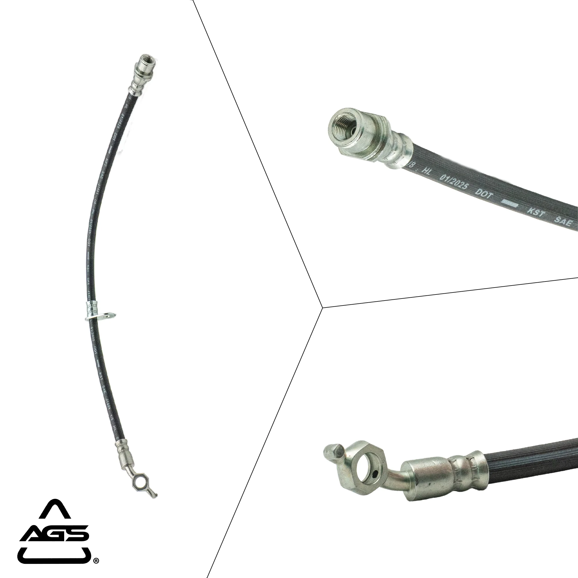 1997-2004 Lexus ES300, Lexus RX300 +3 More Front Right Rubber Brake Hose | AGS-KT30148