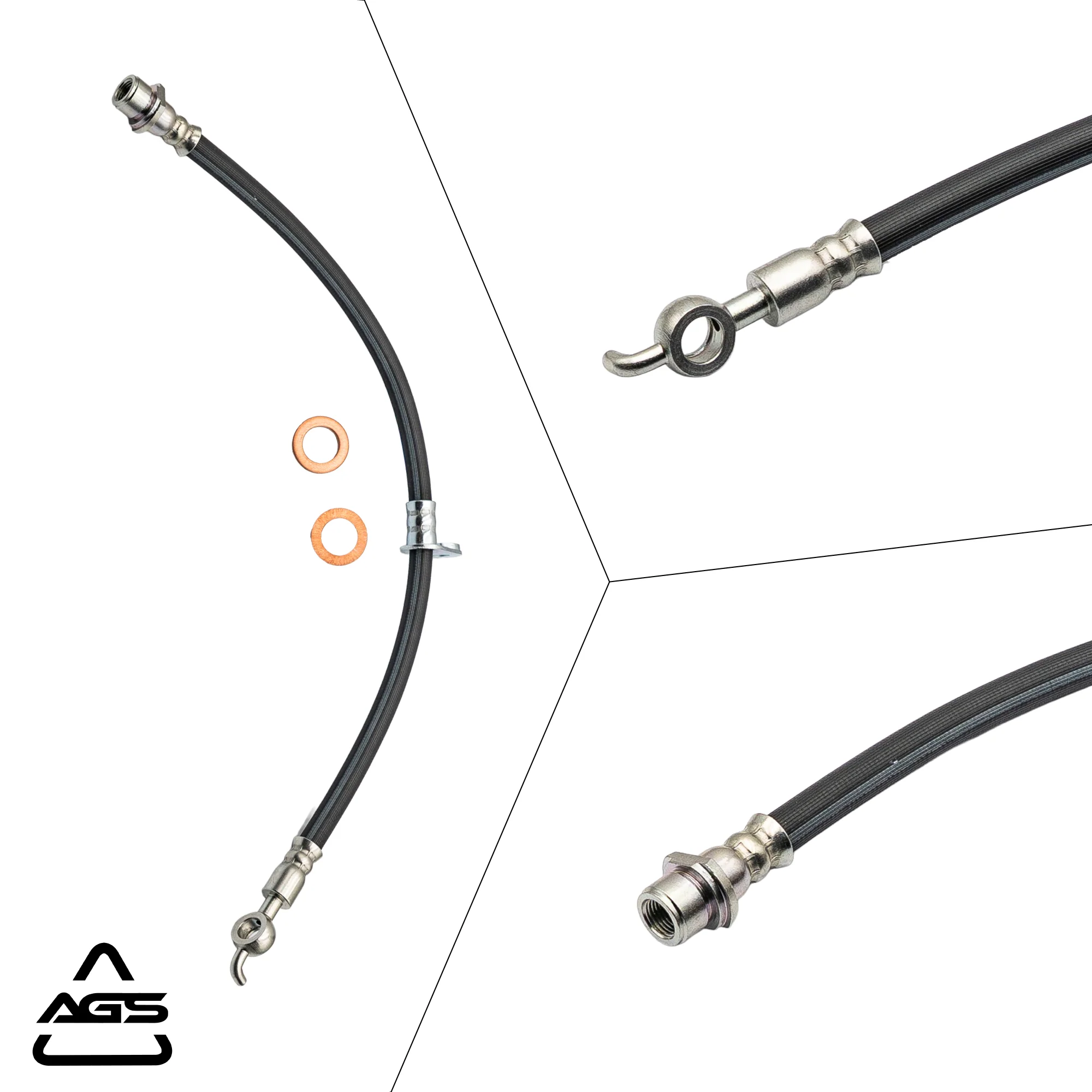 2002-2008 Lexus ES300, Lexus ES330 +2 More Front Right Rubber Brake Hose | AGS-KT30249 - Image 4