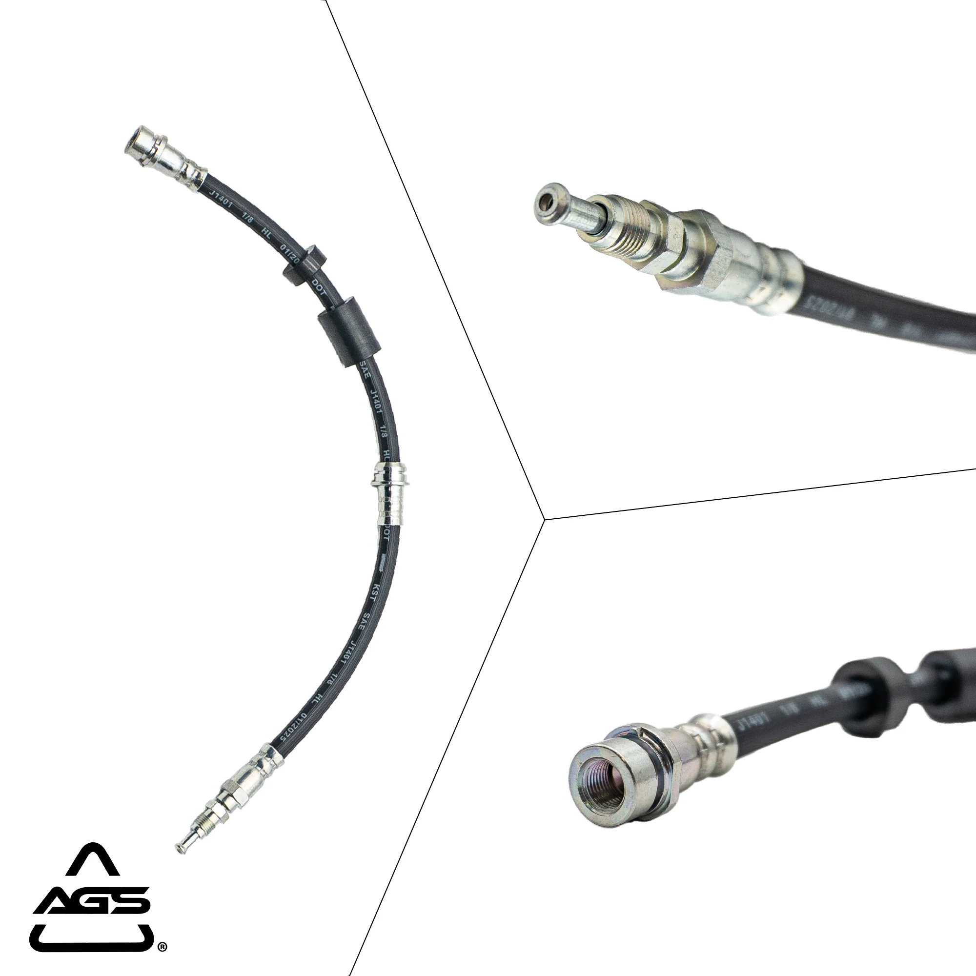 2004-2015 Mazda 3 & 5 Front Rubber Brake Hose | AGS-KT40248