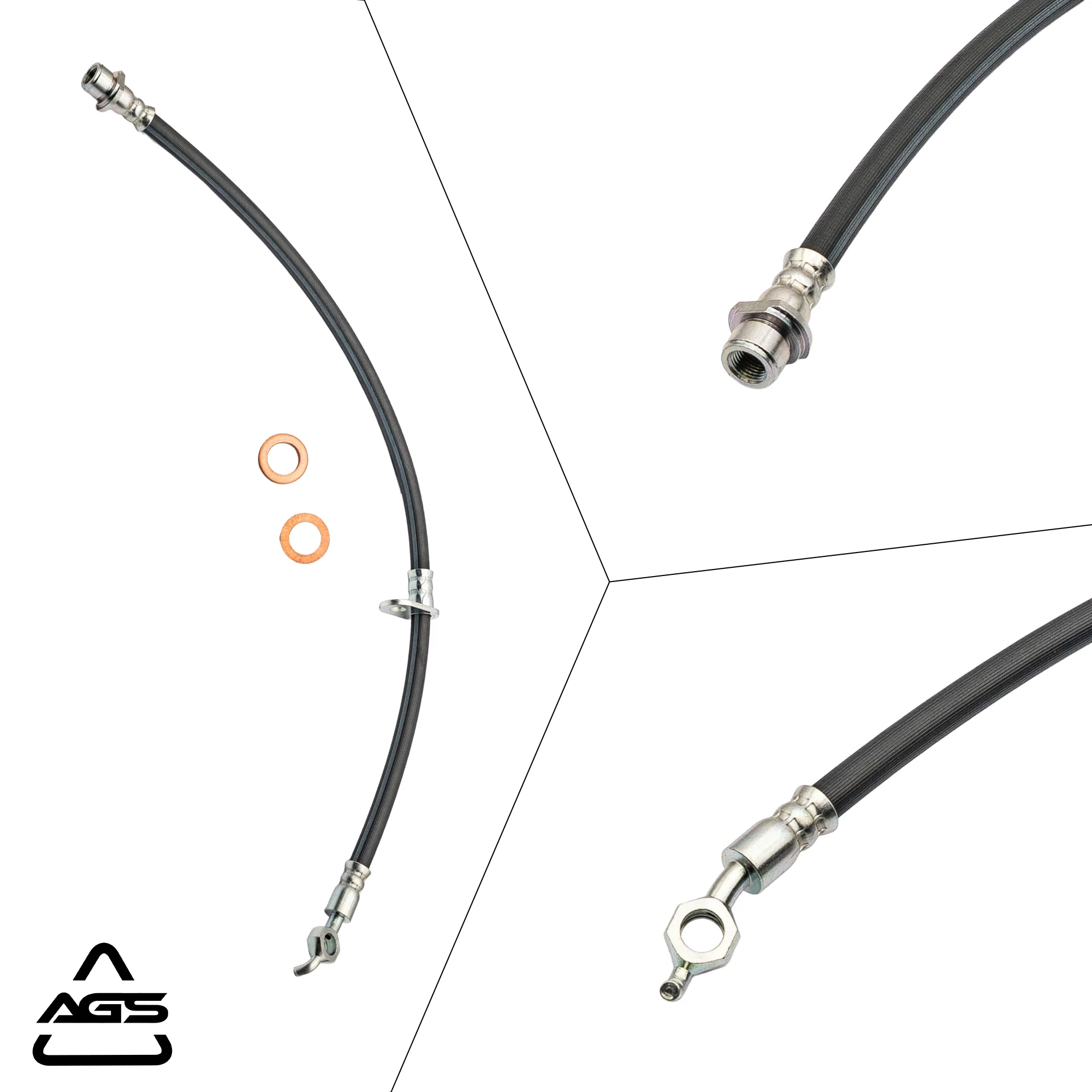1995-2009 Toyota Hilux & Tacoma Front Left Rubber Brake Hose | AGS-KT30572 - Image 4