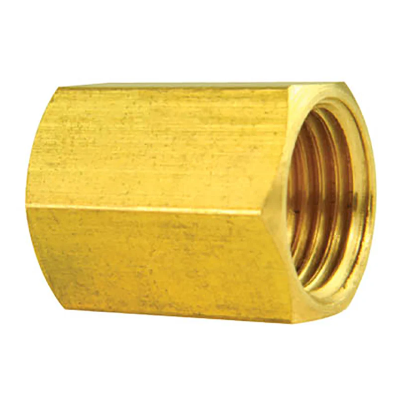 Brass Brake Line Union 1/4" (7/16-24 Inverted)