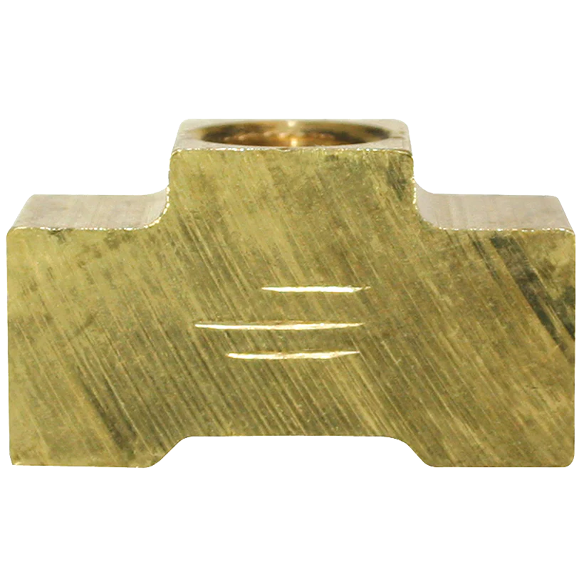 Brass Brake Line Union Tee, Female(3/8-24 Inverted)