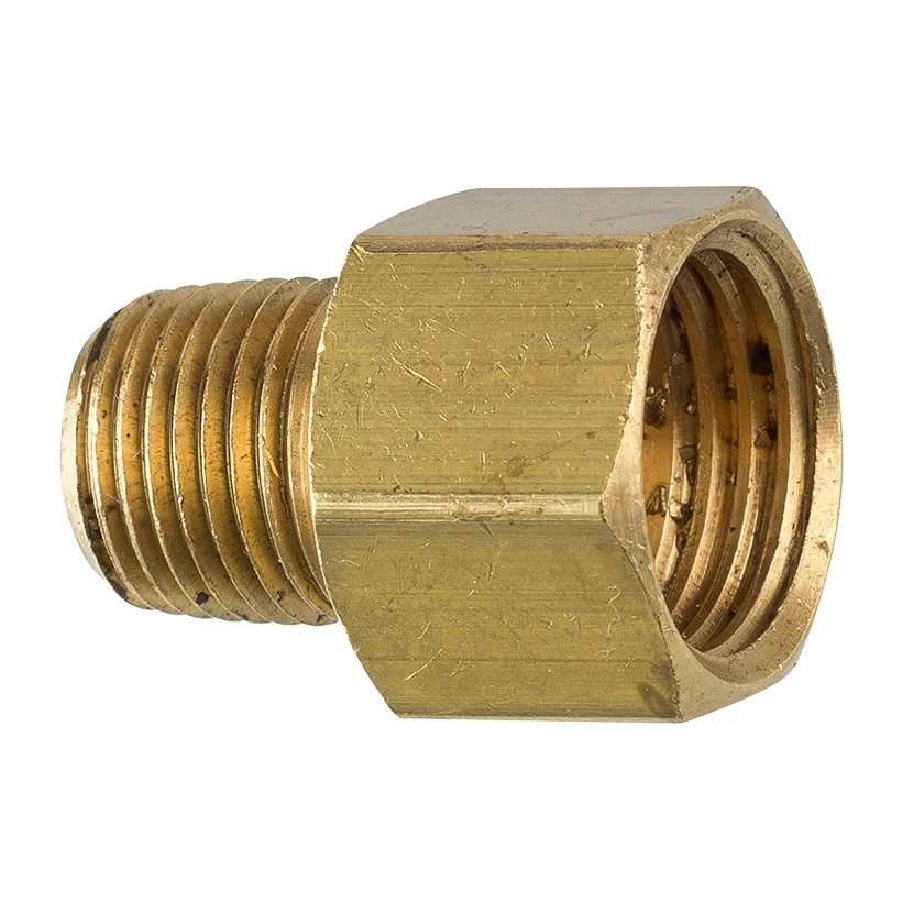 Brass Connector, Female (1/2-20 Inverted), Male (1/8-27 NPT)