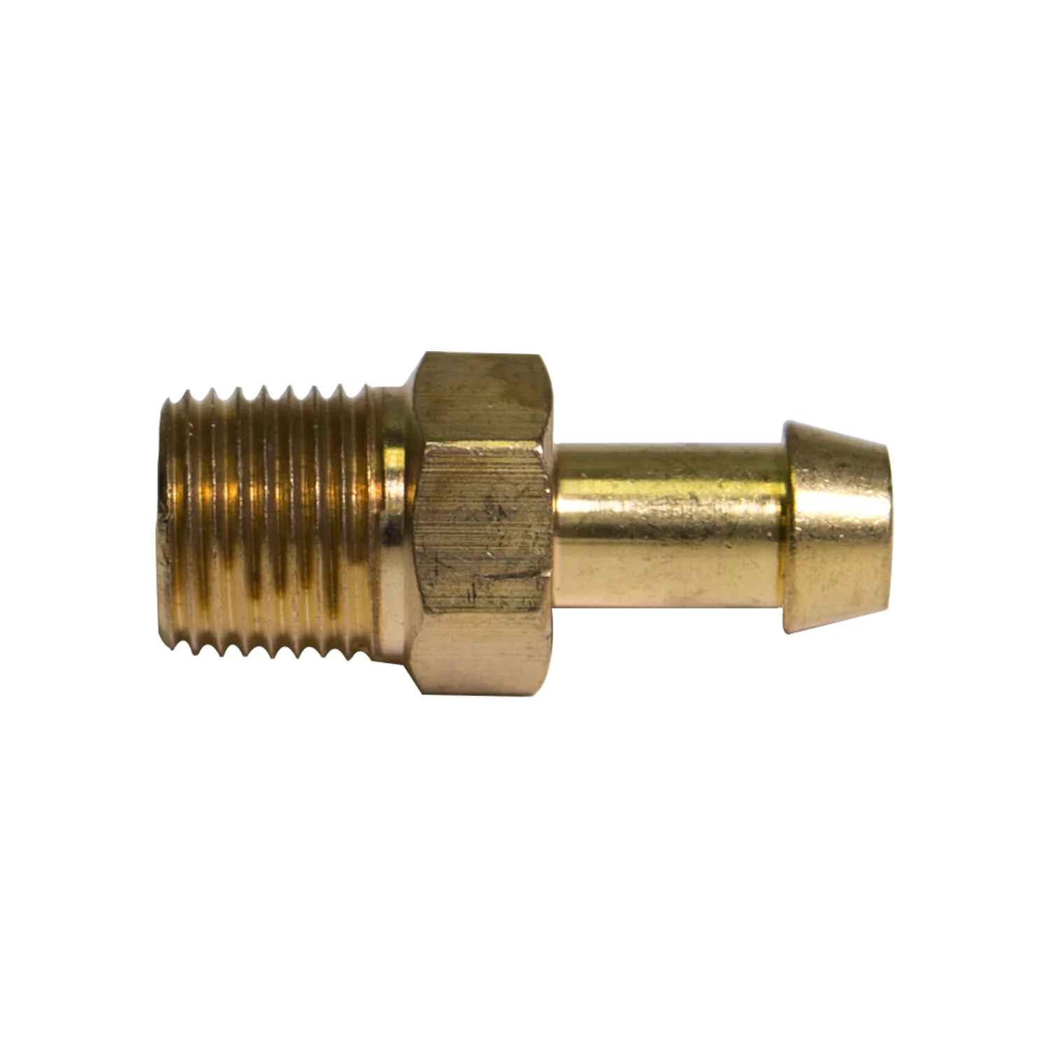 Brass Fuel Connector 1/4" Hose 1/8-27 NPT