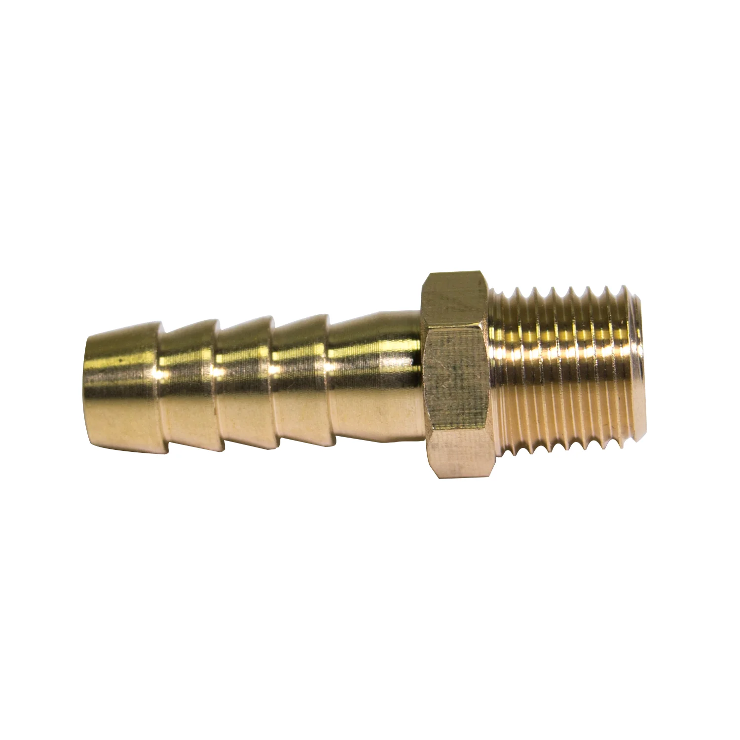 Brass Fuel Connector 3/8 Hose 1/4-18 NPT
