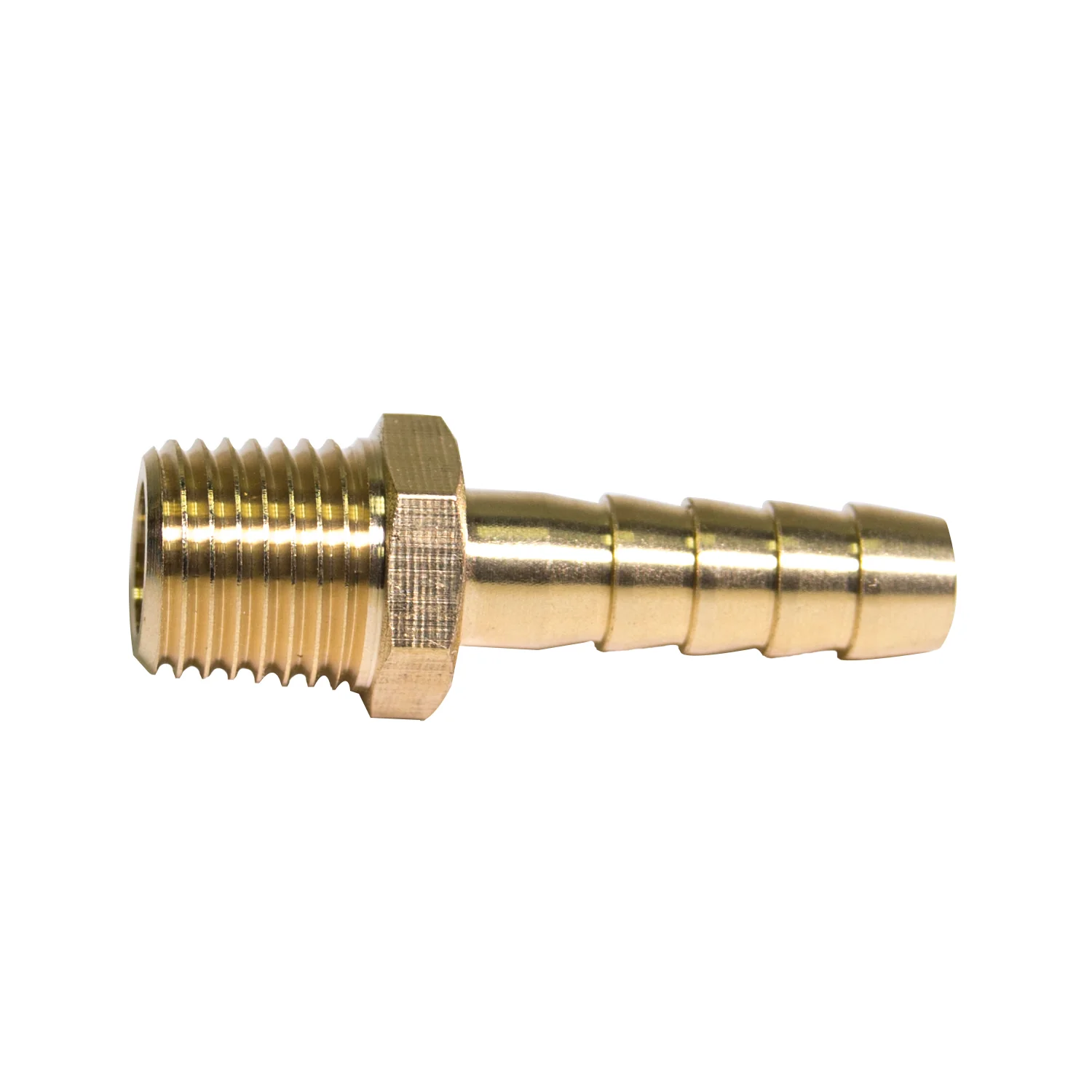 Brass Fuel Connector 5/16 Hose 1/4-18 NPT