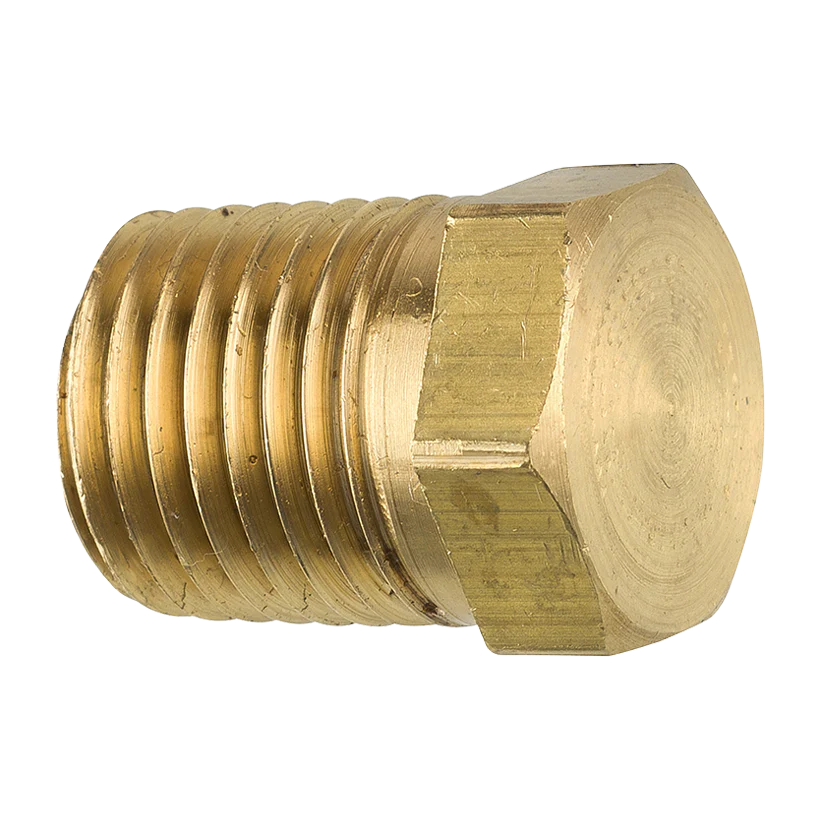 Brass Hex Plug, Male (1/4-18 NPT)