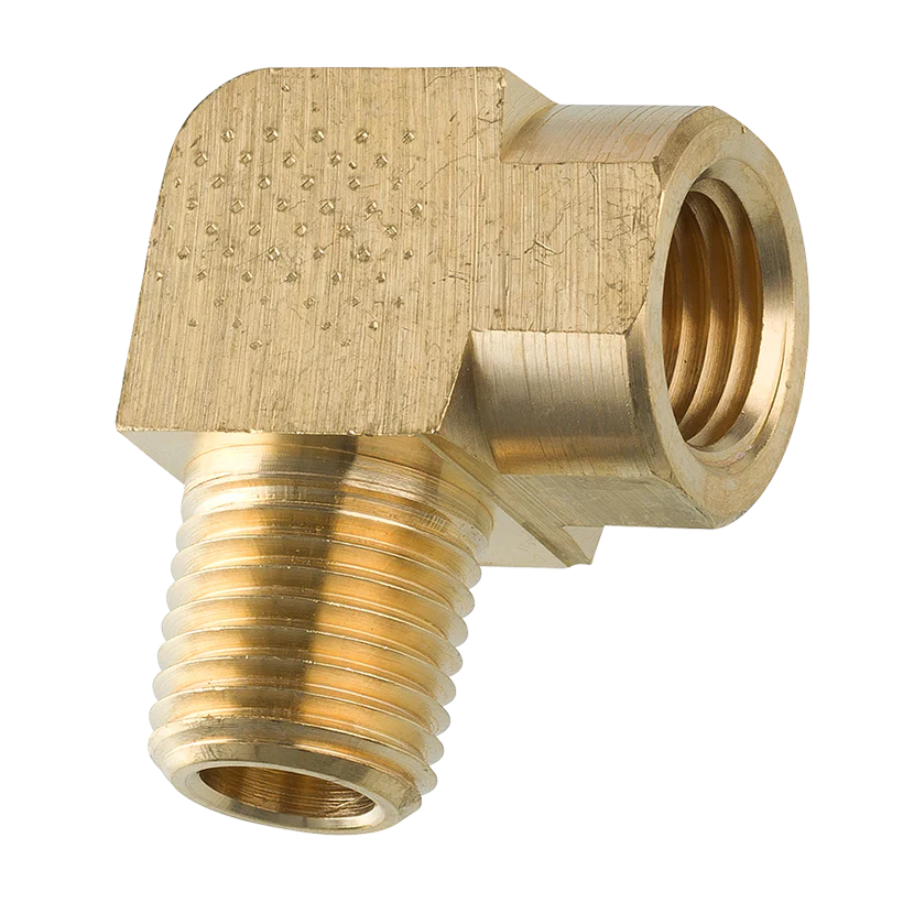 Brass Street Elbow, Male (1/4-18 NPT), Female (1/4-18 NPT)