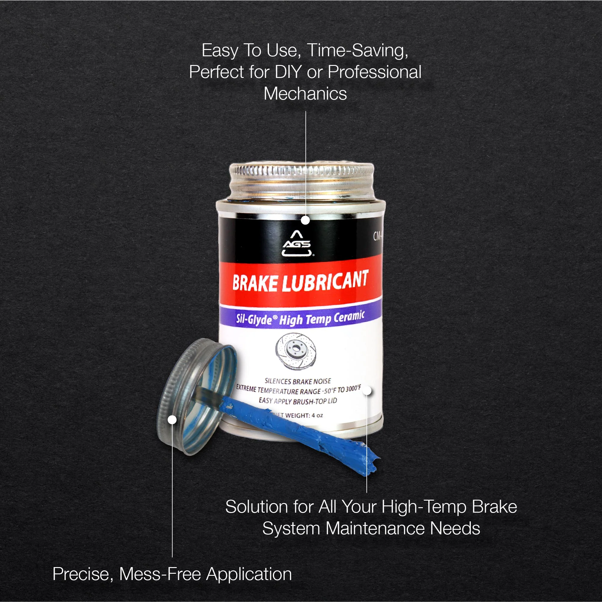 Cerami-Glyde High Temperature Brake Lubricant - 4oz Brush Top - Image 7
