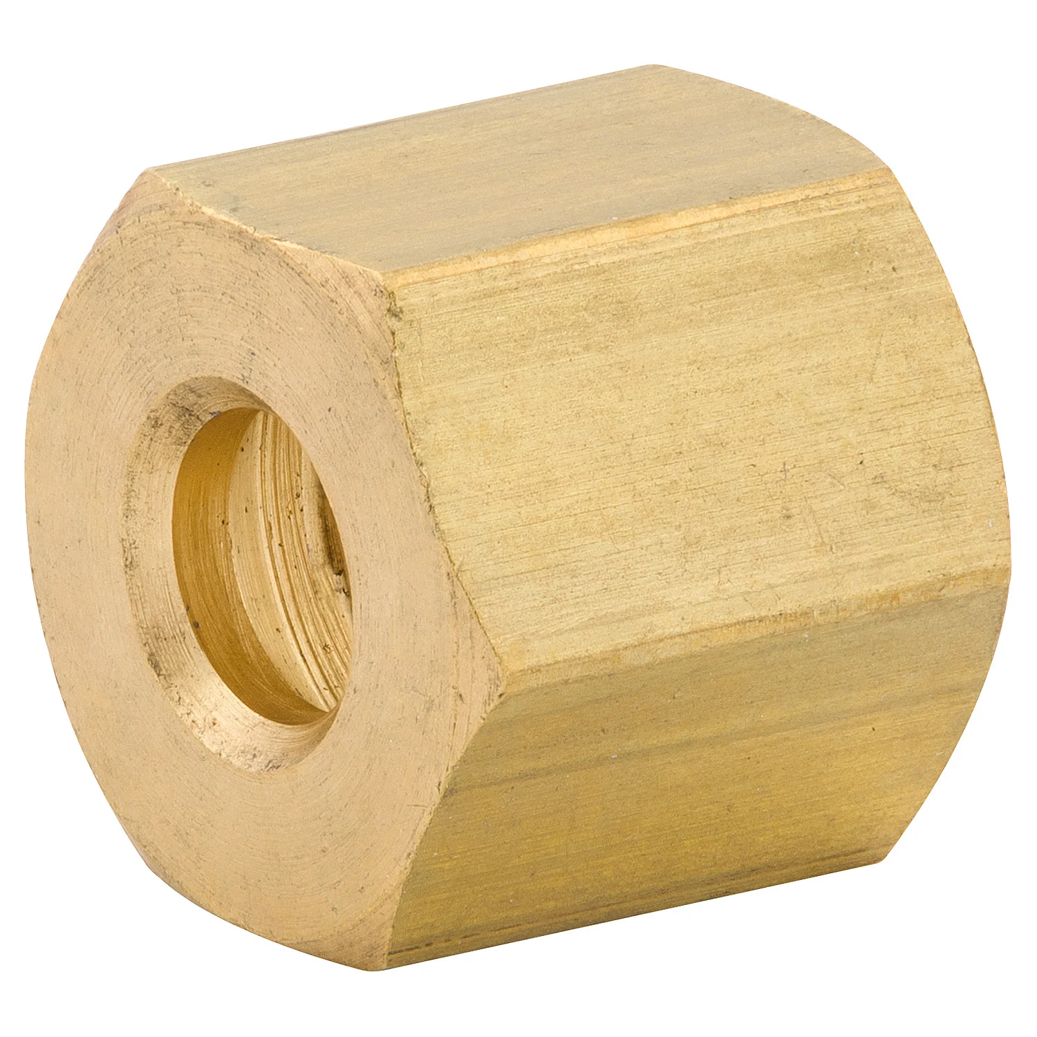 Nut Compression, Brass, 3/16", Bag of 5