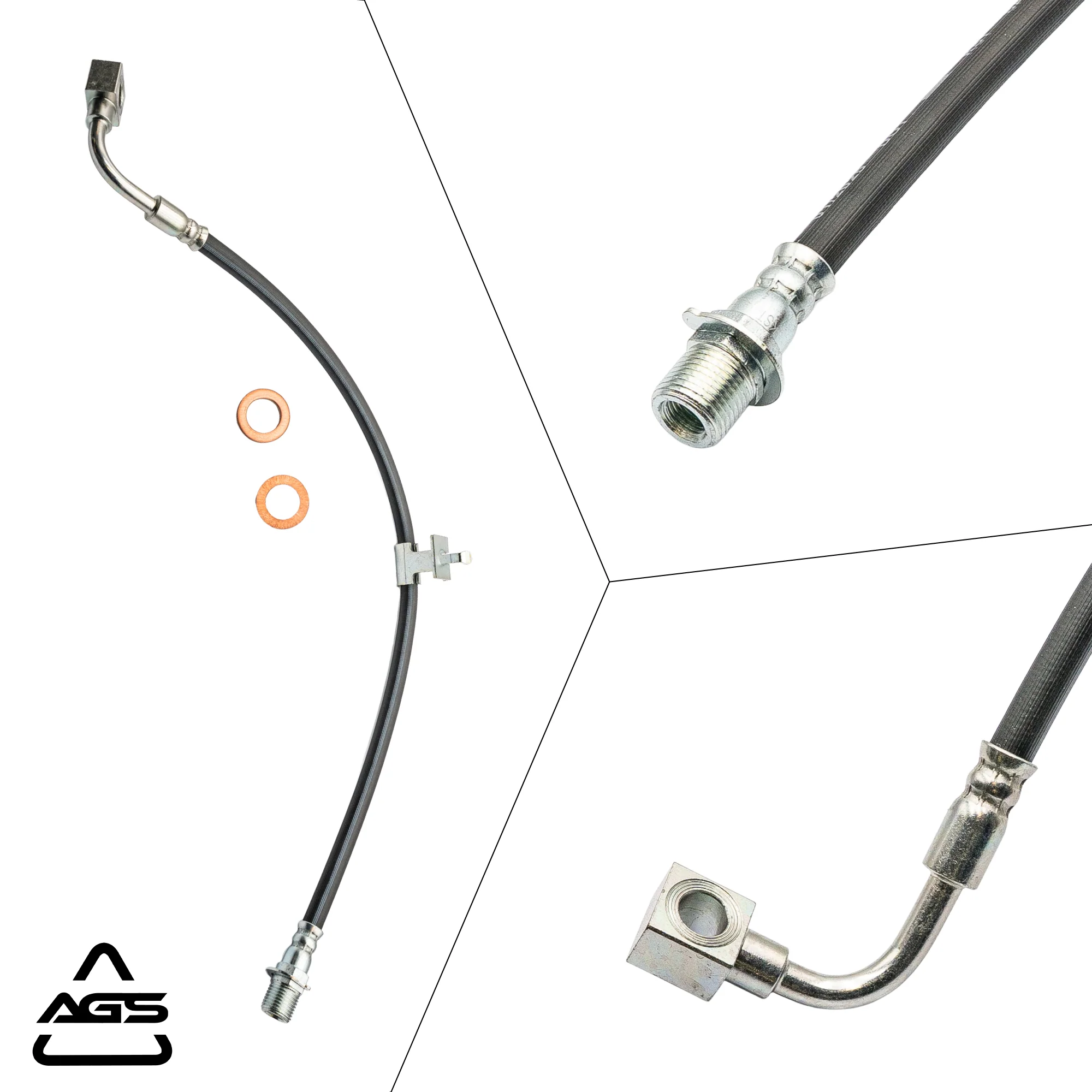 1972-1978 Multi-Vehicle Application Front Right Rubber Brake Hose | AGS-KT70069
