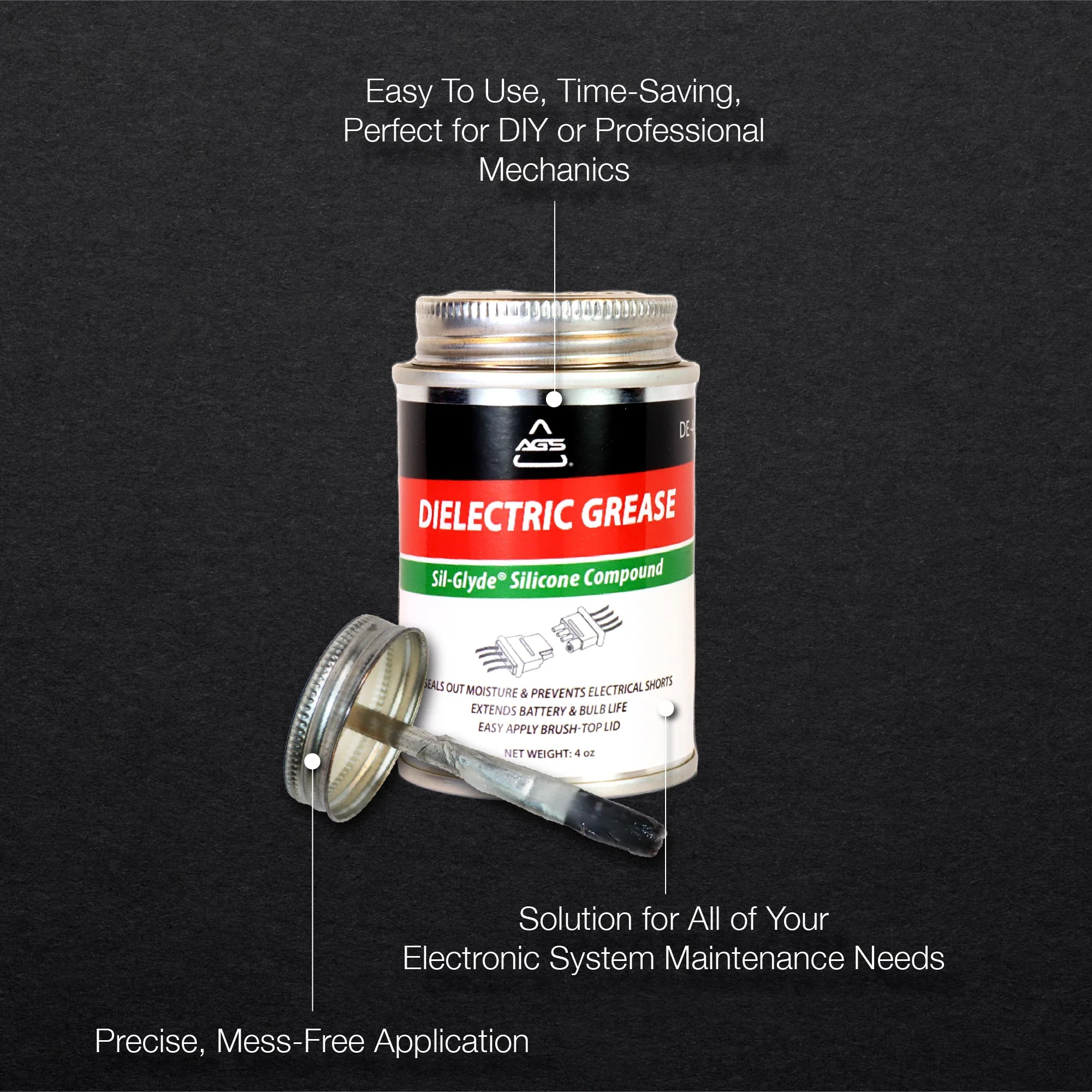 Dielectric Grease - 4oz Brush Top - Image 4