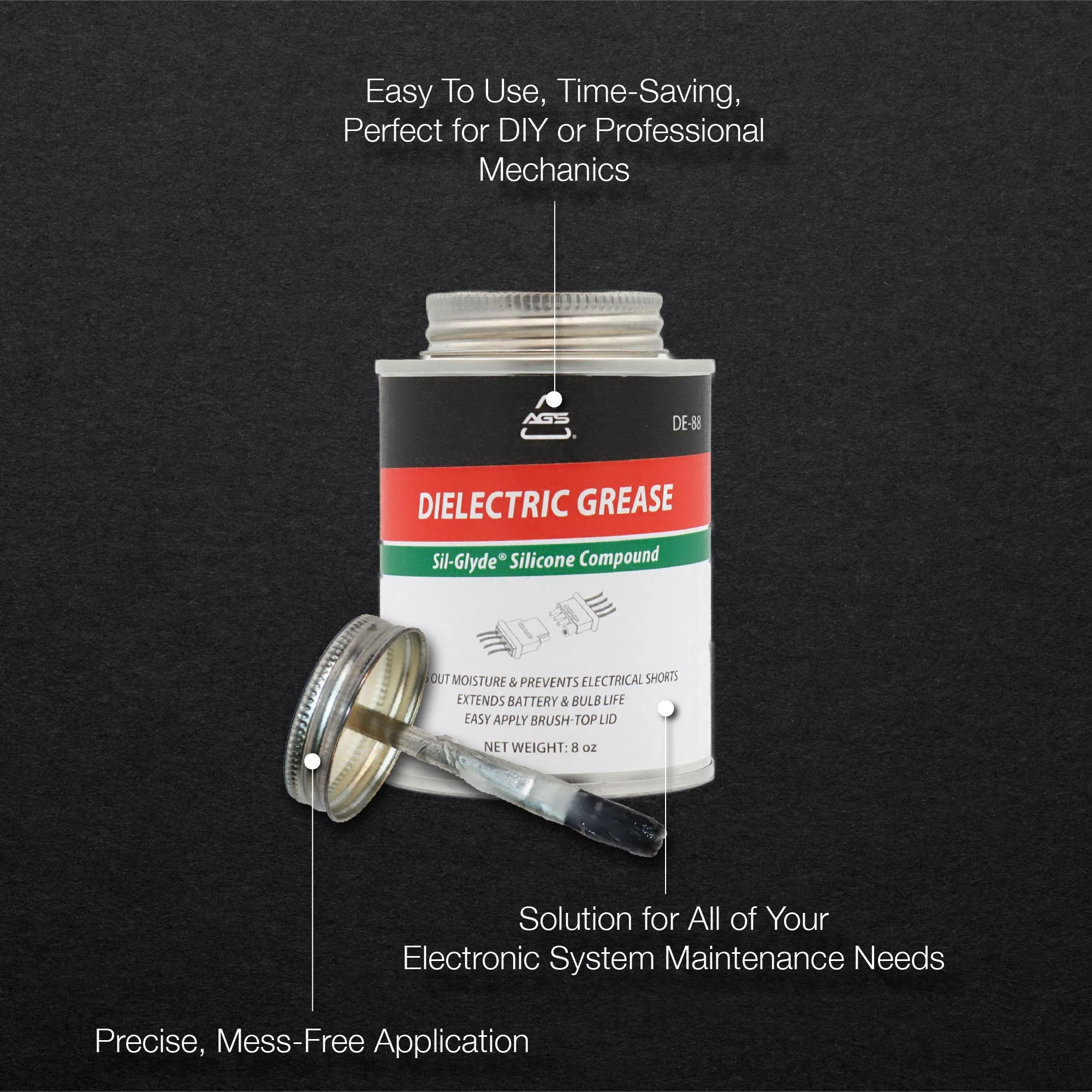 Dielectric Grease - 8oz Brush Top - Image 4