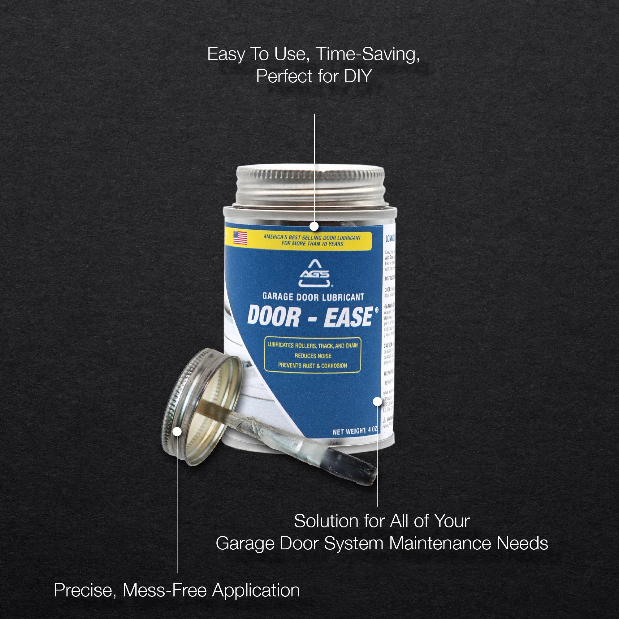 Door-Ease Garage Door Lubricant - 4oz Brush Top - Image 4