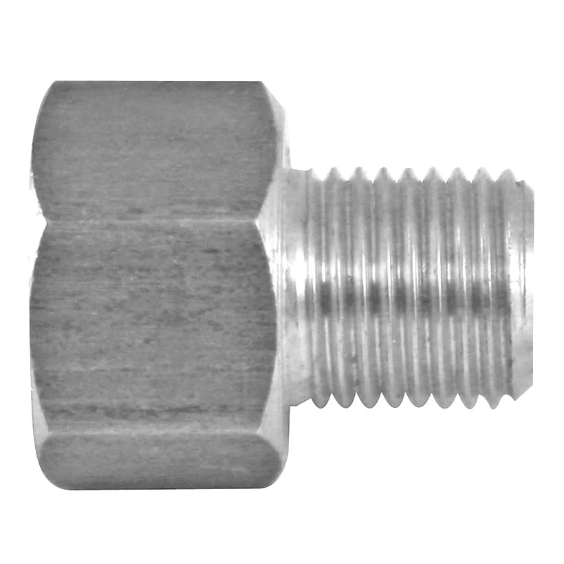 Stainless Steel Brake Line Adapter F(1/2-20 Inverted) × M(7/16-24 Inverted)