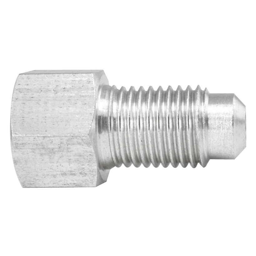 Stainless Steel Brake Line Adapter F(3/8-24 Inverted) × M(3/8-24 Bubble)