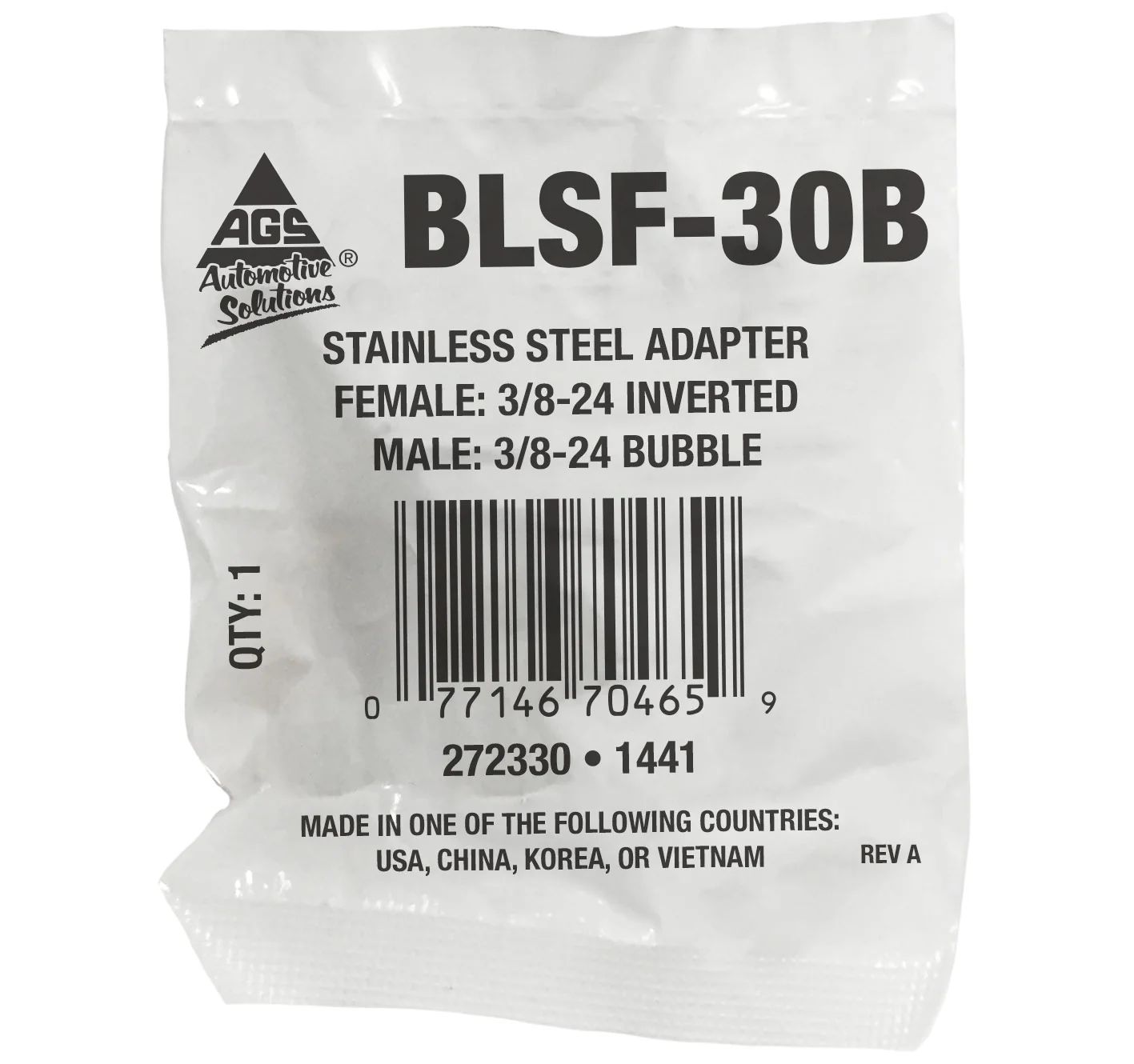 Stainless Steel Brake Line Adapter F(3/8-24 Inverted) × M(3/8-24 Bubble) - Image 2