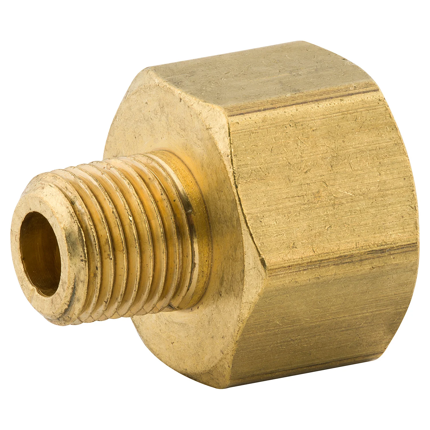 Brass Brake Line Connector F(5/8-18 I) to M(1/8 NPTM)